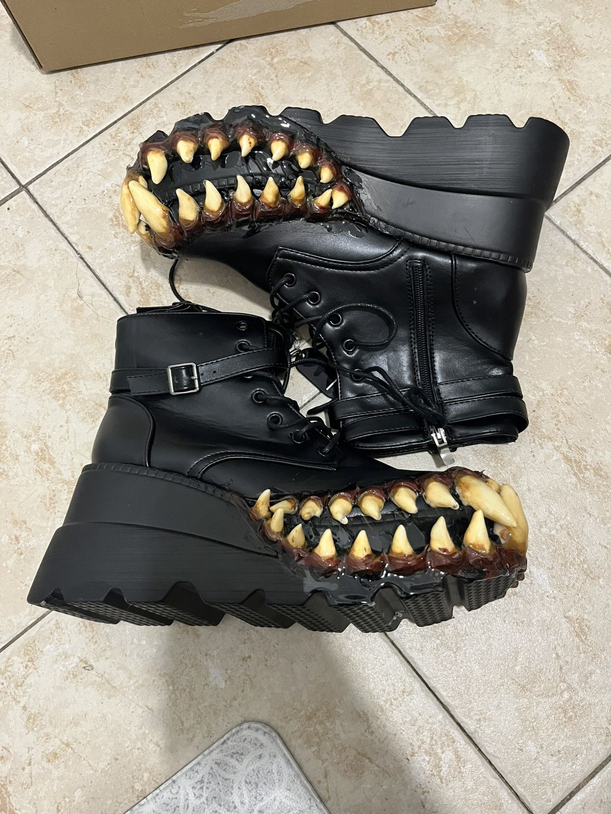 Other Black m3l.vn teeth monster boots Size US 8 / EU 41 - 2 Thumbnail