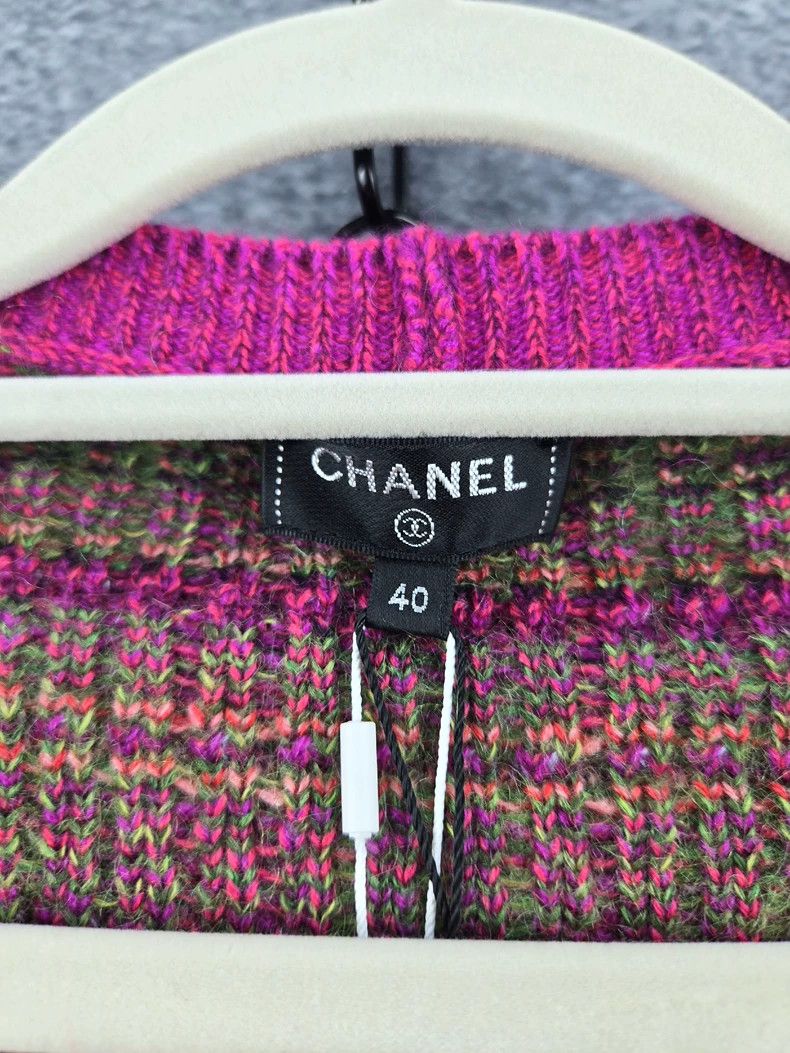 Chanel Chanel Floral checkered cardigan jacket Size S / US 4 / IT 40 - 7 Thumbnail