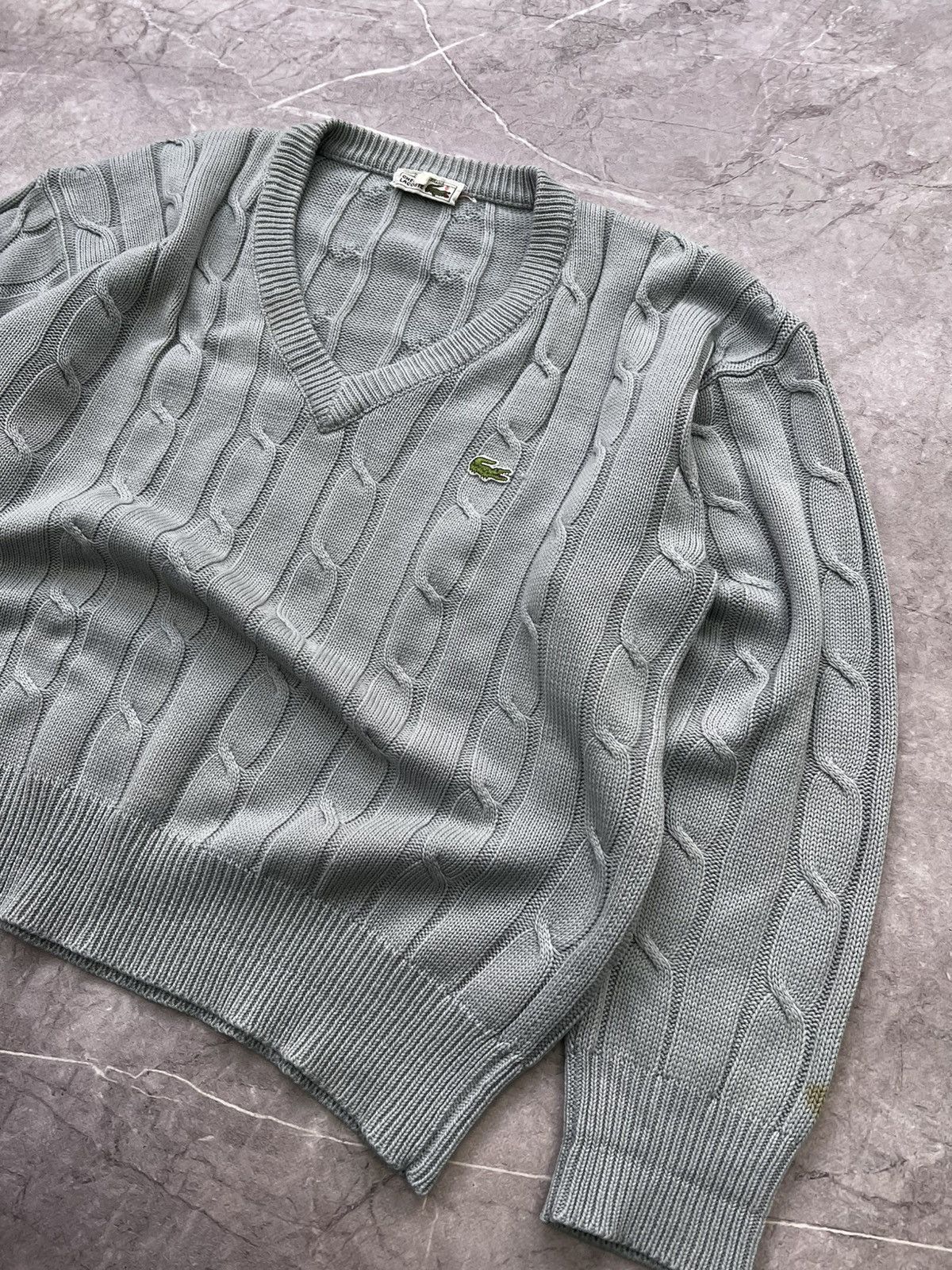 Japanese Brand × Lacoste VINTAGE KNITTED V-neck LACOSTE CHEMISE SWEATER Y2K Size US L / EU 52-54 / 3 - 7 Thumbnail