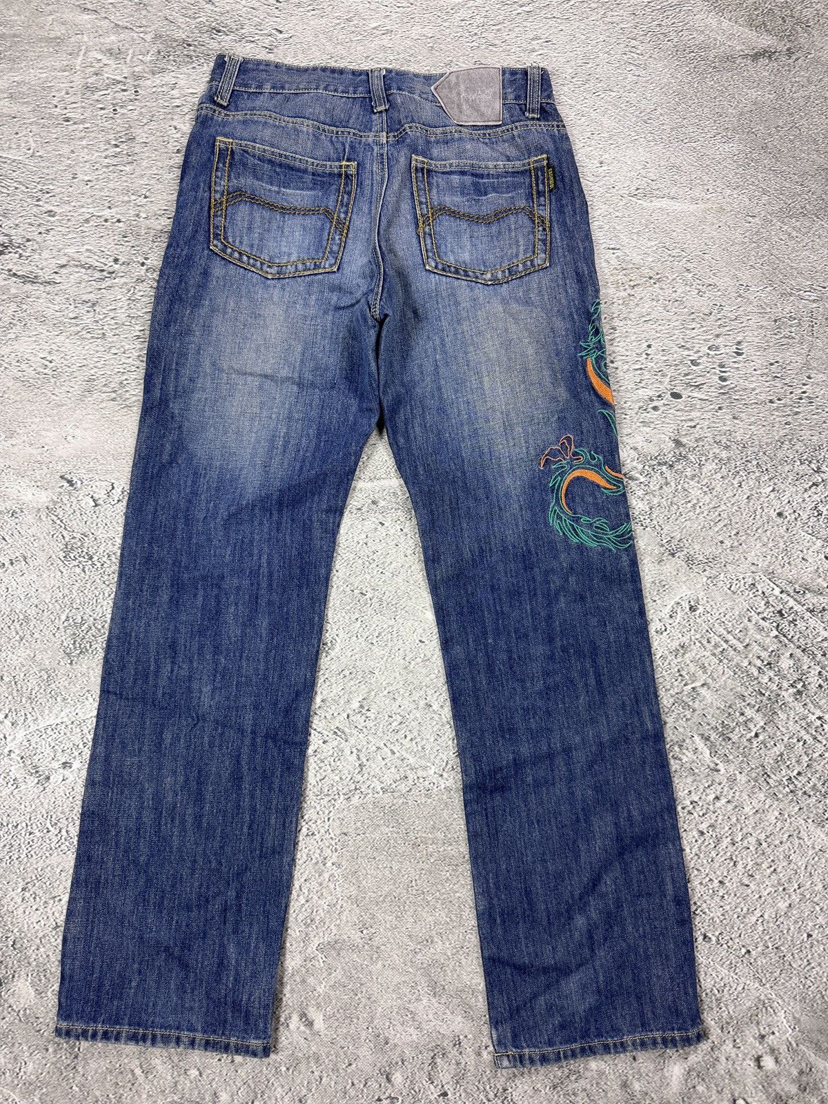 Japanese Brand Dragon Embroidery Japanese denim GMD vintage jeans Y2K baggy Size US 32 / EU 48 - 1 Thumbnail