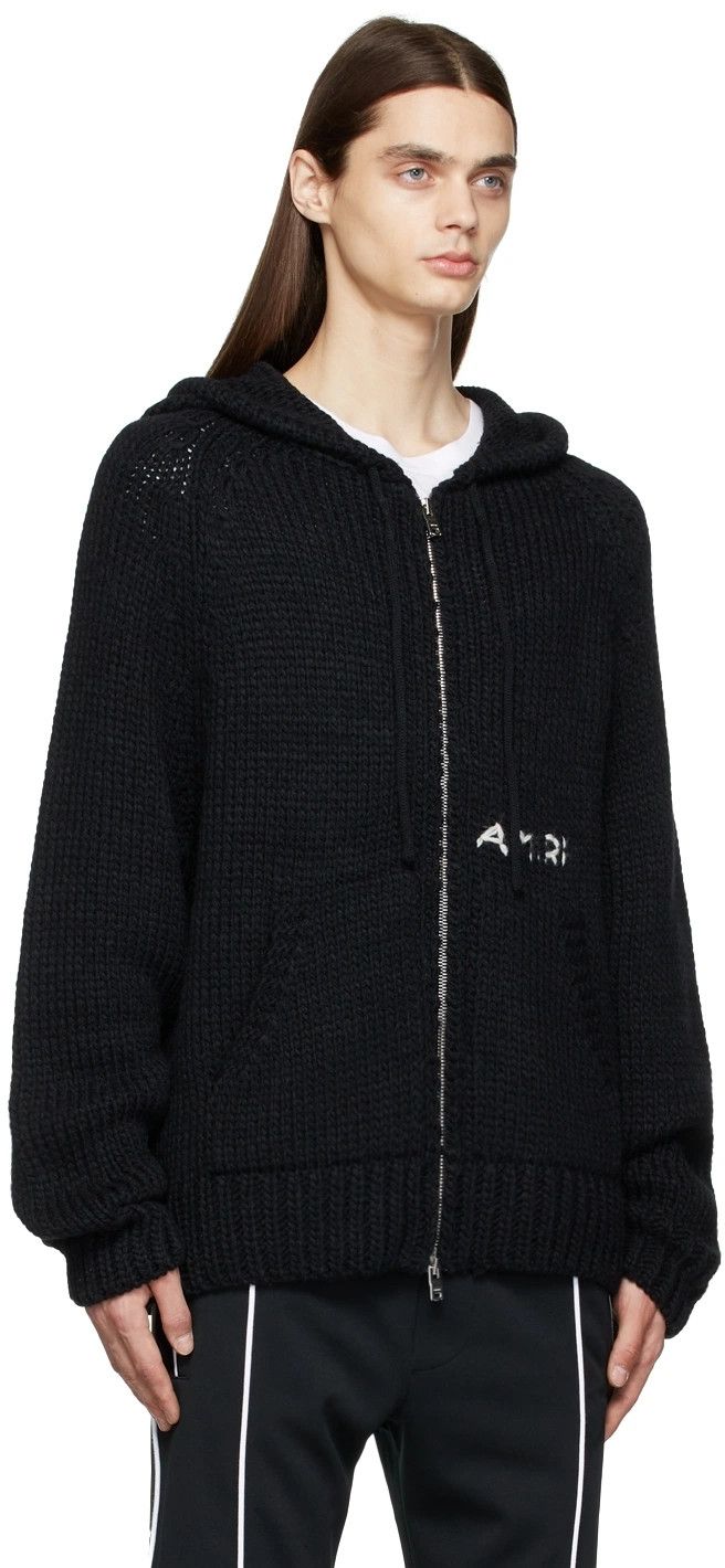Amiri o1mle0426 Chunky Zip Front Zip Hoodie in Black Size US L / EU 52-54 / 3 - 2 Thumbnail