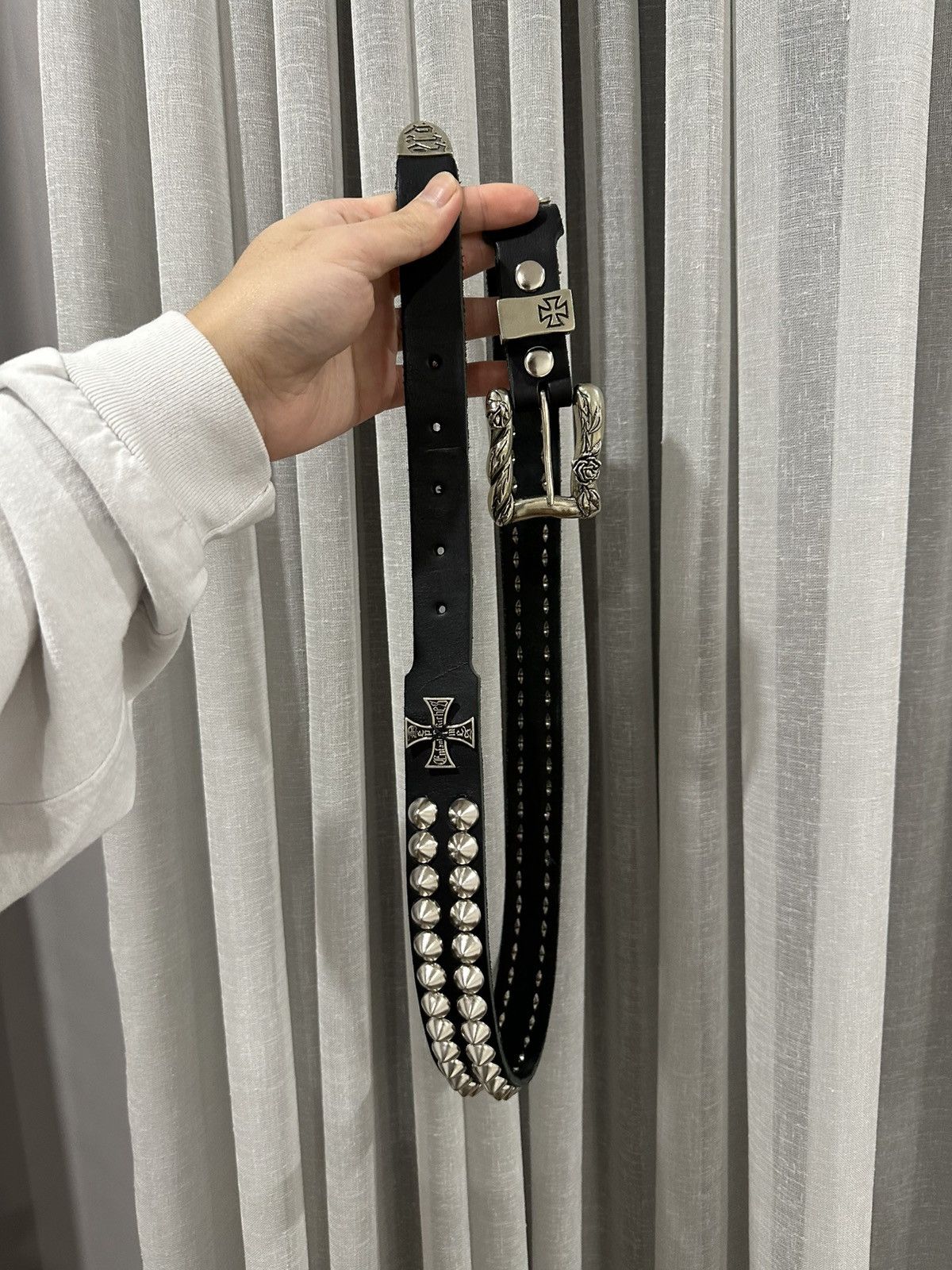 Enfants Riches Deprimes ERD Cross Double Studded Belt Size 32 - 2 Thumbnail