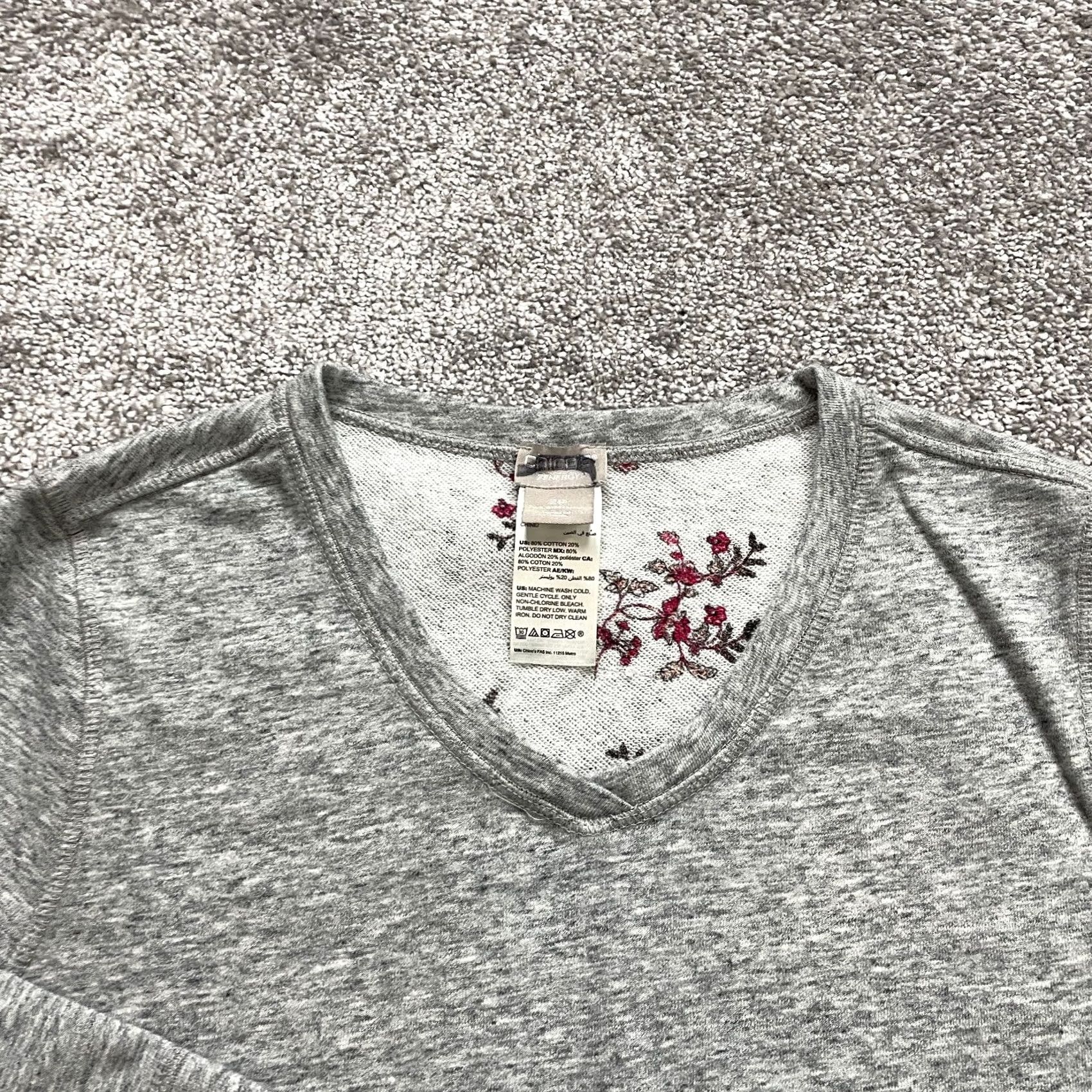 Vintage Chico's Zenergy Sweatshirt Sweater Womens Chico Size 12P US Size Large 12P Gray Shirt Pullover Knit V-Neck 3/4 Sleeve Stretch Old? Size XL / US 12-14 / IT 48-50 - 2 Thumbnail