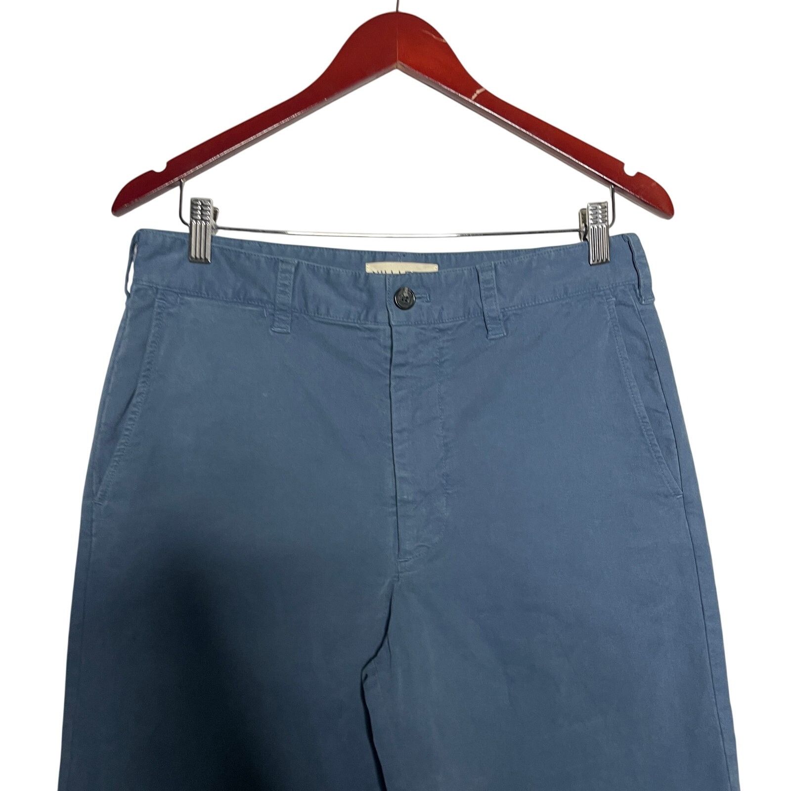 Nili Lotan NILI LOTAN Eliot cotton-blend twill straight-leg pants Blue Size 27" / US 4 / IT 40 - 5 Thumbnail