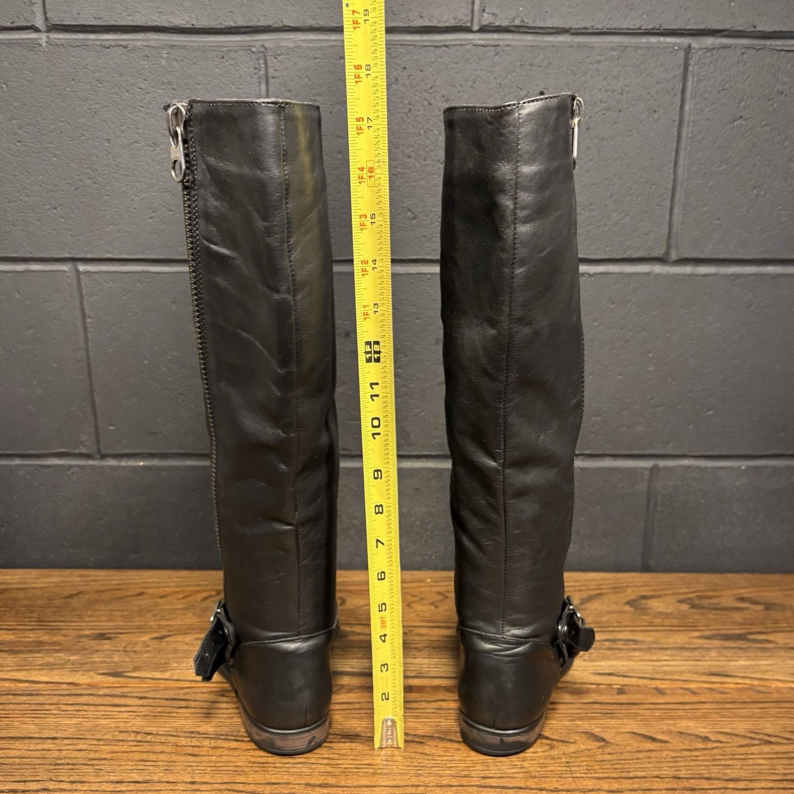 Steve Madden Steve Madden Saviorr Black Leather Knee High Boots Women’s 9 Size US 9 / IT 39 - 4 Thumbnail