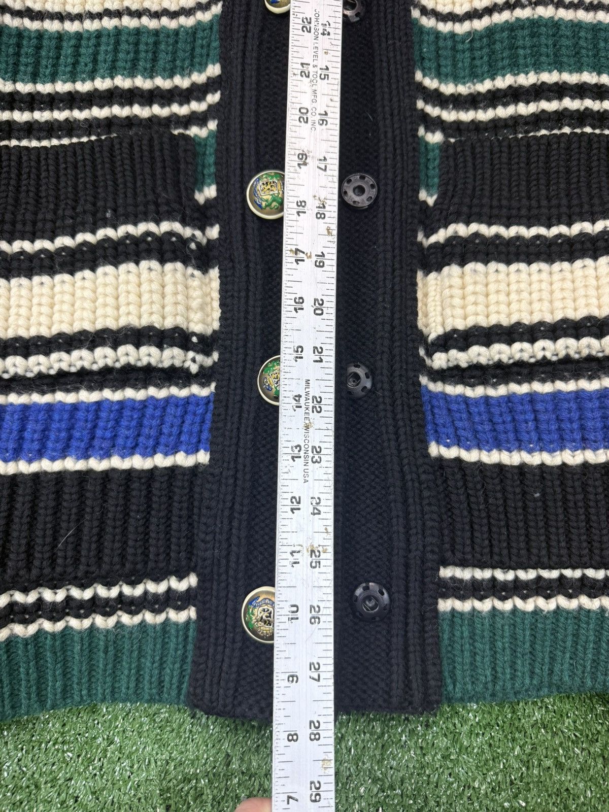 Balenciaga VINTAGE BALENCIAGA STRIPED HEAVY KNIT HOODED SWEATER 2007 Size XS / US 0-2 / IT 36-38 - 24 Thumbnail