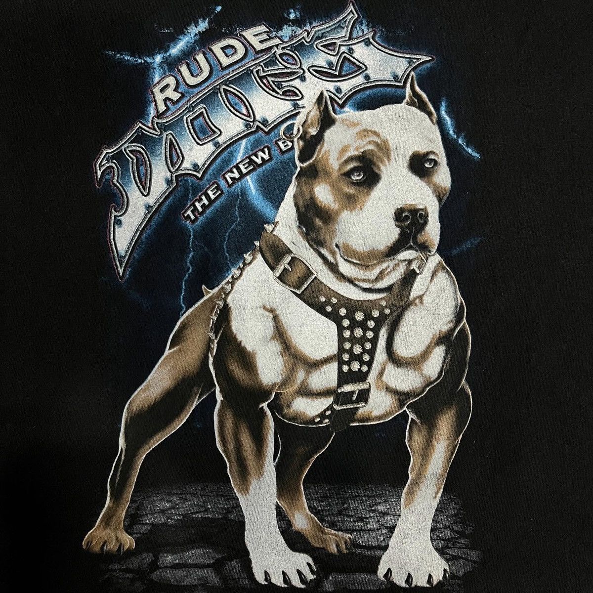 Beauty Beast × Vintage Vintage Y2K Rude Dogs Pit bull tshirt Size US L / EU 52-54 / 3 - 5 Thumbnail