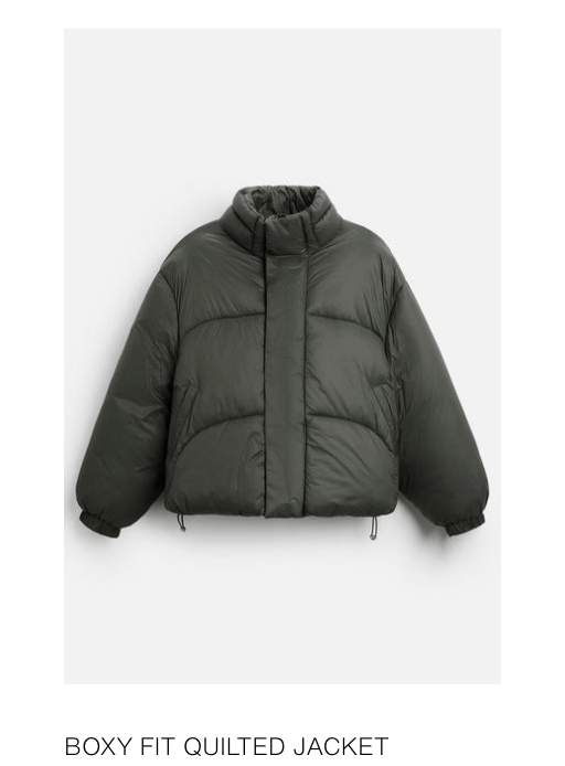 Zara Zara Mens' Boxy Fit Quilted Pocket Puffer Jacket Size US M / EU 48-50 / 2 - 6 Thumbnail