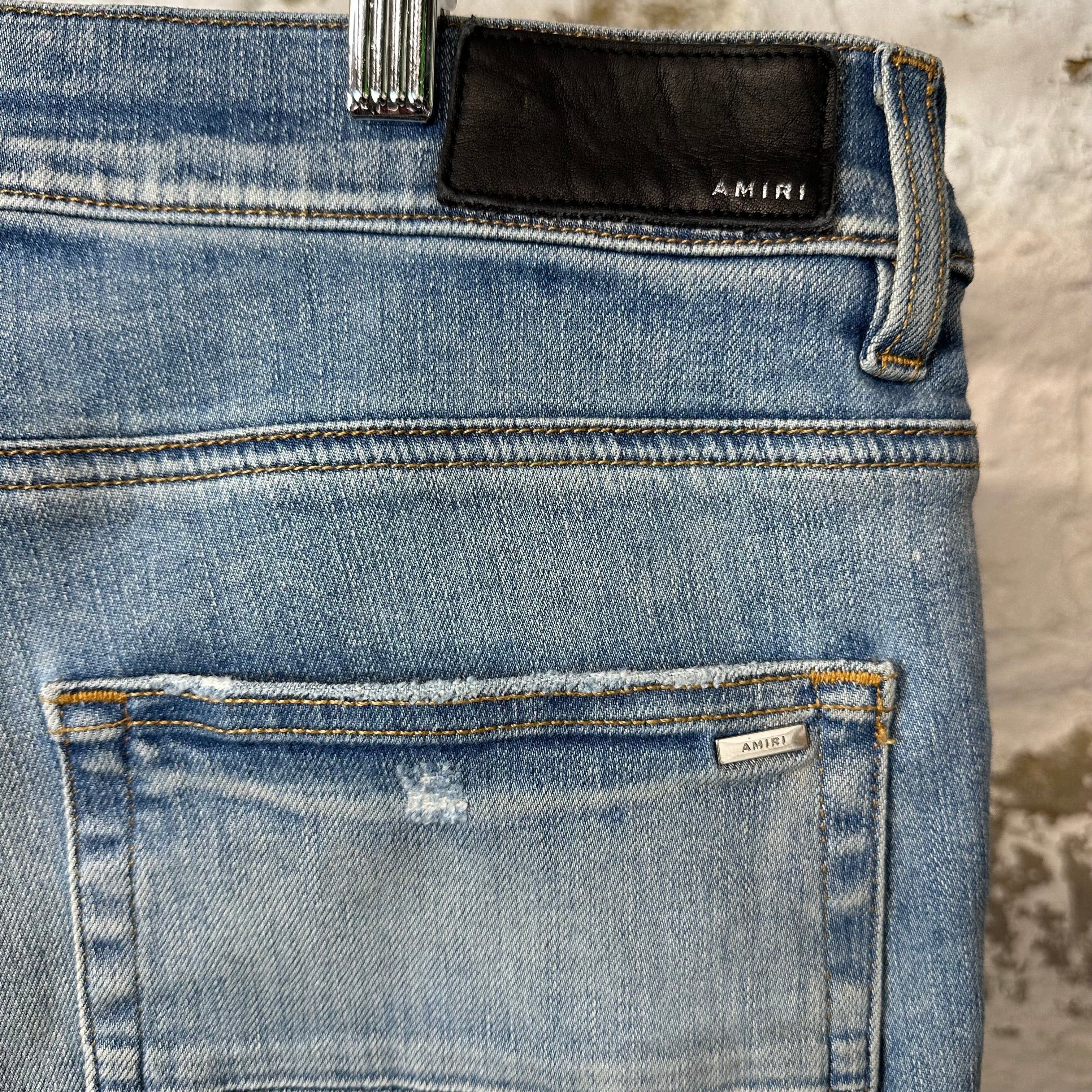 Amiri Amiri MX1 Cracked Pink Blue Denim Jeans Sz 36 Size US 36 / EU 52 - 4 Thumbnail