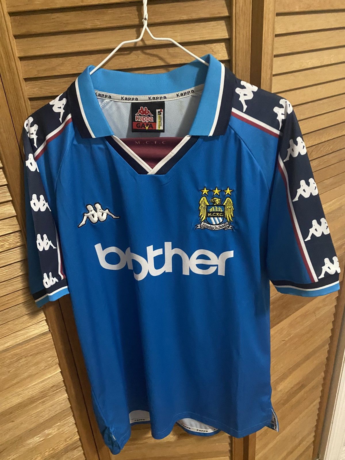 Kappa Manchester city 1998 retro kit replica Size US S / EU 44-46 / 1 - 1 Thumbnail