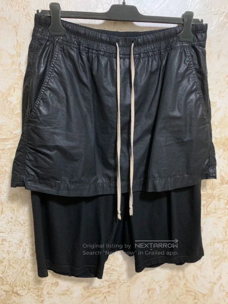 Rick Owens Rick Owens Leather Shorts with Layered Design. Size US 34 / EU 50 - 3 Thumbnail