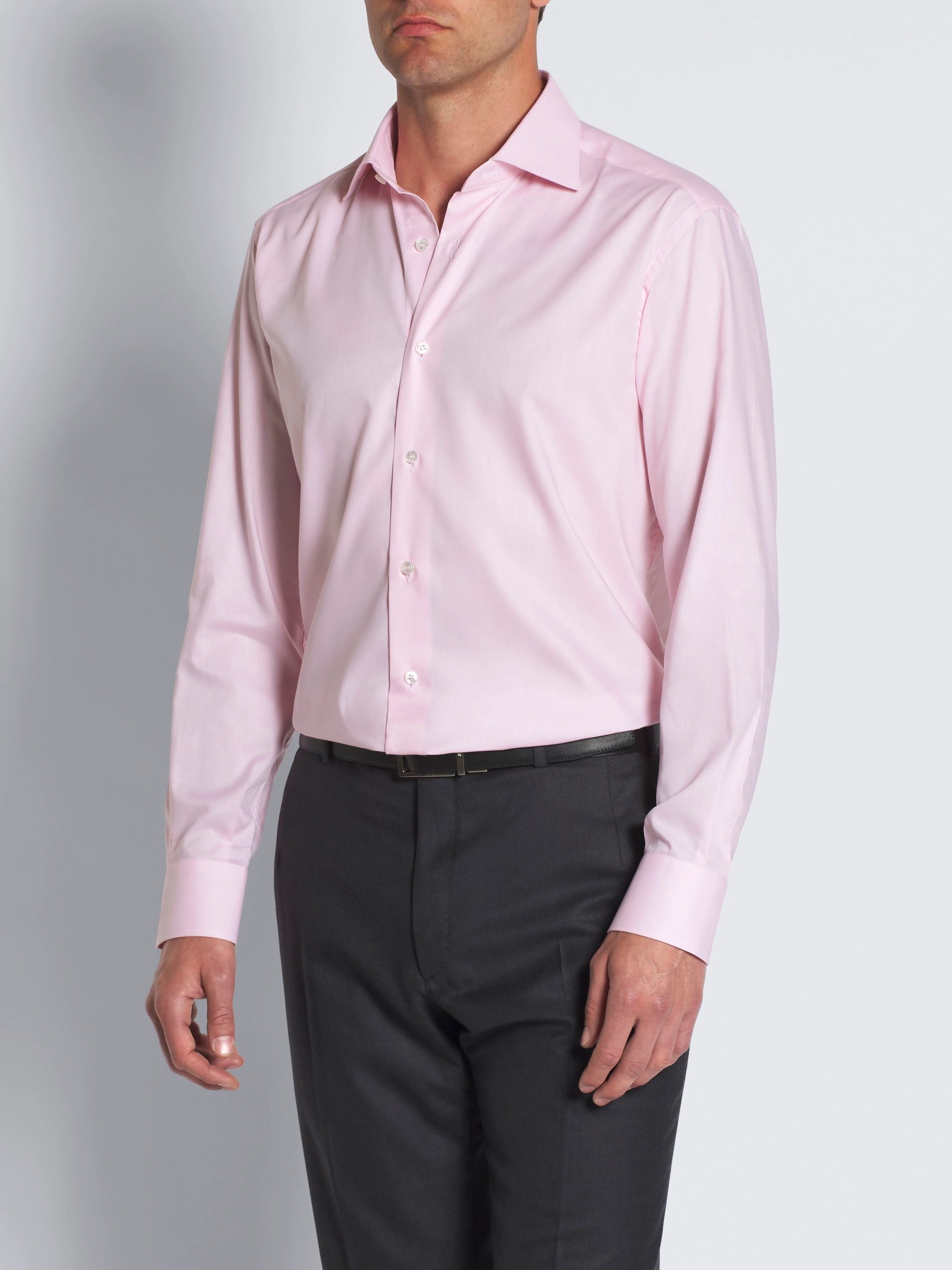Brioni Brioni Pink Ventiquattro Cotton Formal Shirt Size US M / EU 48-50 / 2 - 2 Thumbnail