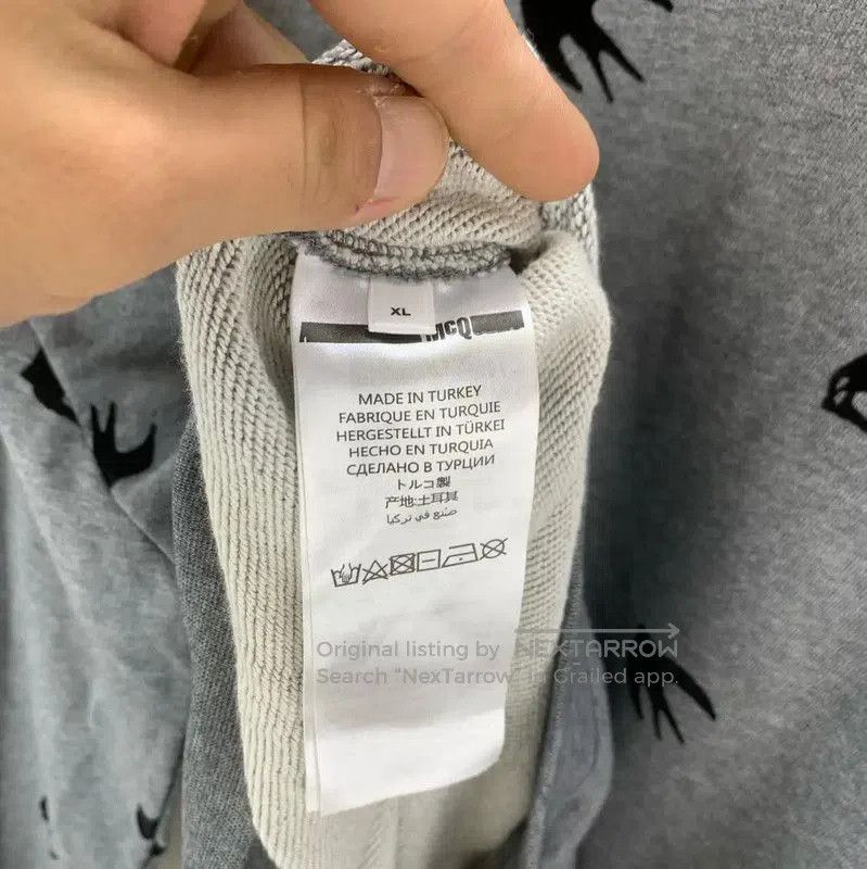 Alexander McQueen Alexander McQueen Gray Cotton Men's Sweatshirt . Size US XL / EU 56 / 4 - 4 Thumbnail