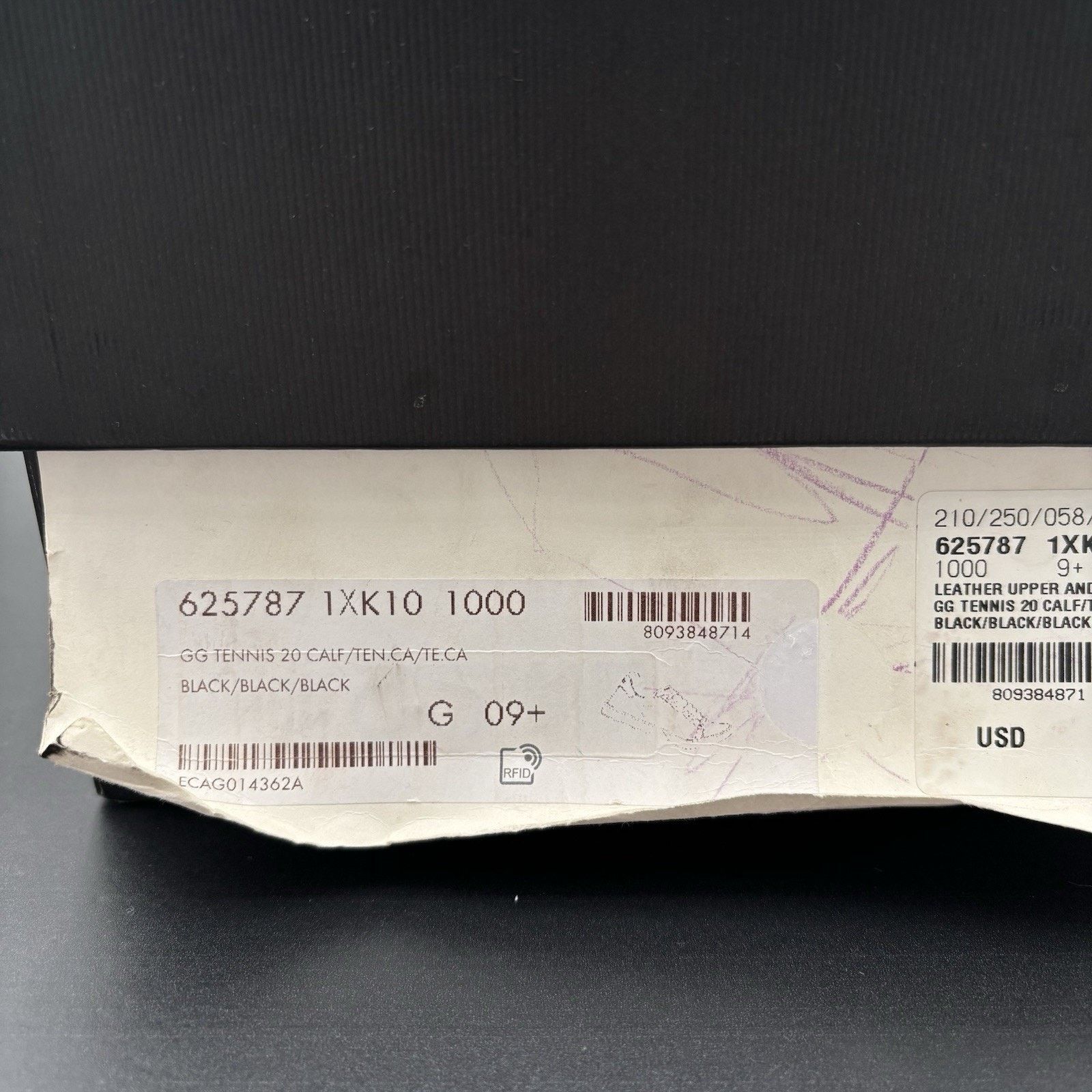 Gucci Size 9.5 G (10 US) - Gucci Ace GG ' Black ' Size US 10 / EU 43 - 22 Thumbnail