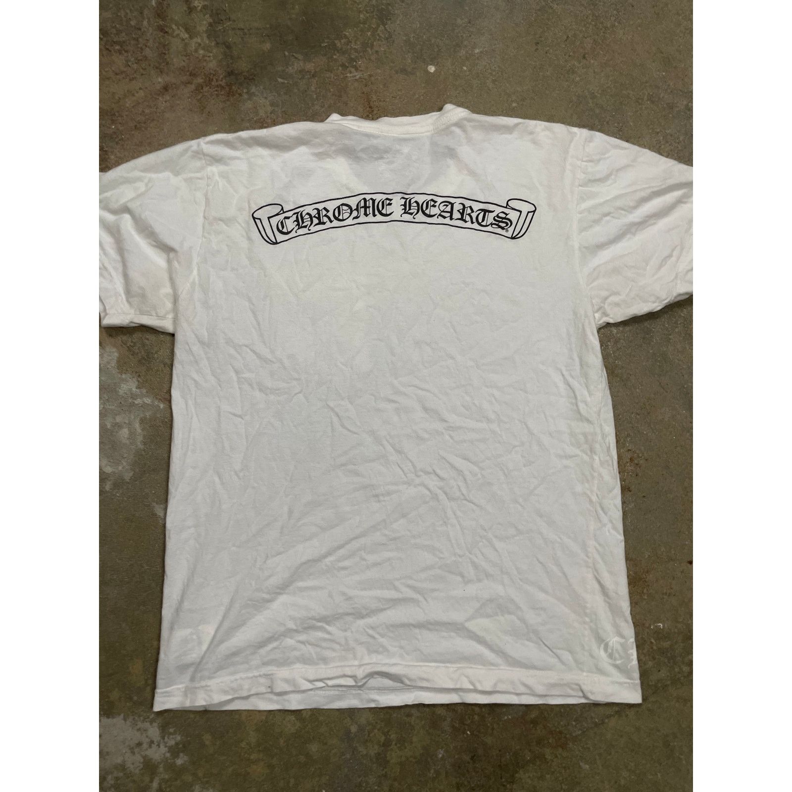 Chrome Hearts Chrome Hearts Pocket Scroll Tee White Used Medium Size US M / EU 48-50 / 2 - 3 Thumbnail