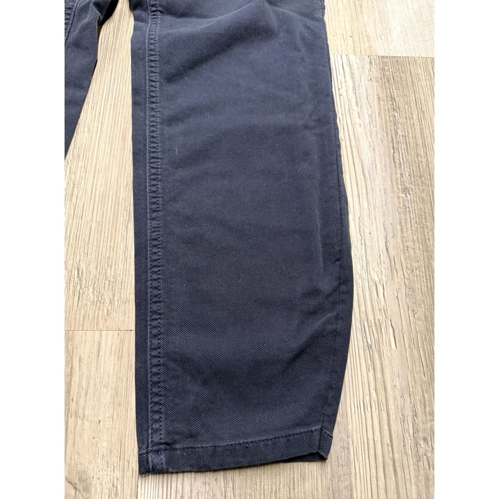 Banana Republic Banana Republic Mens Aiden Fit Tech Canvas Performance Pants Blue Straight Leg 32x30 Regular Knit Polyester Slimming Pockets Stretch Slimming Size US 32 / EU 48 - 3 Thumbnail