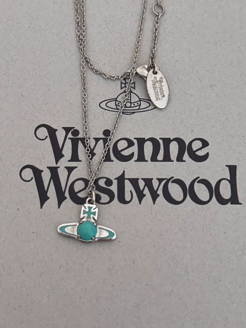 Vivienne Westwood Vivienne Westwood Natural stone Saturn necklace Size ONE SIZE - 3 Thumbnail