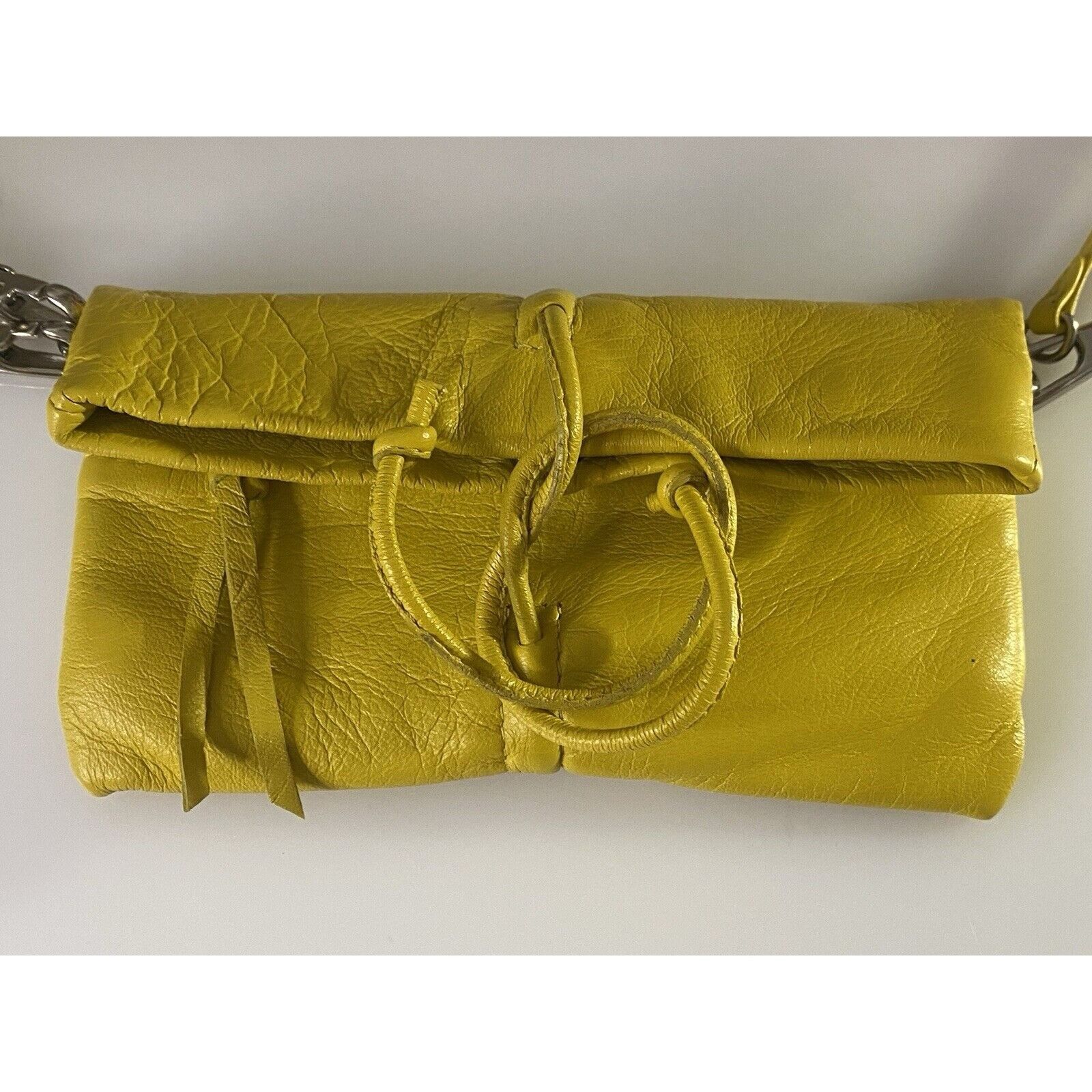 Vintage Arezzo Yellow Leather Small Crossbody Shoulder Bag Clutch Ad Size ONE SIZE - 2 Thumbnail