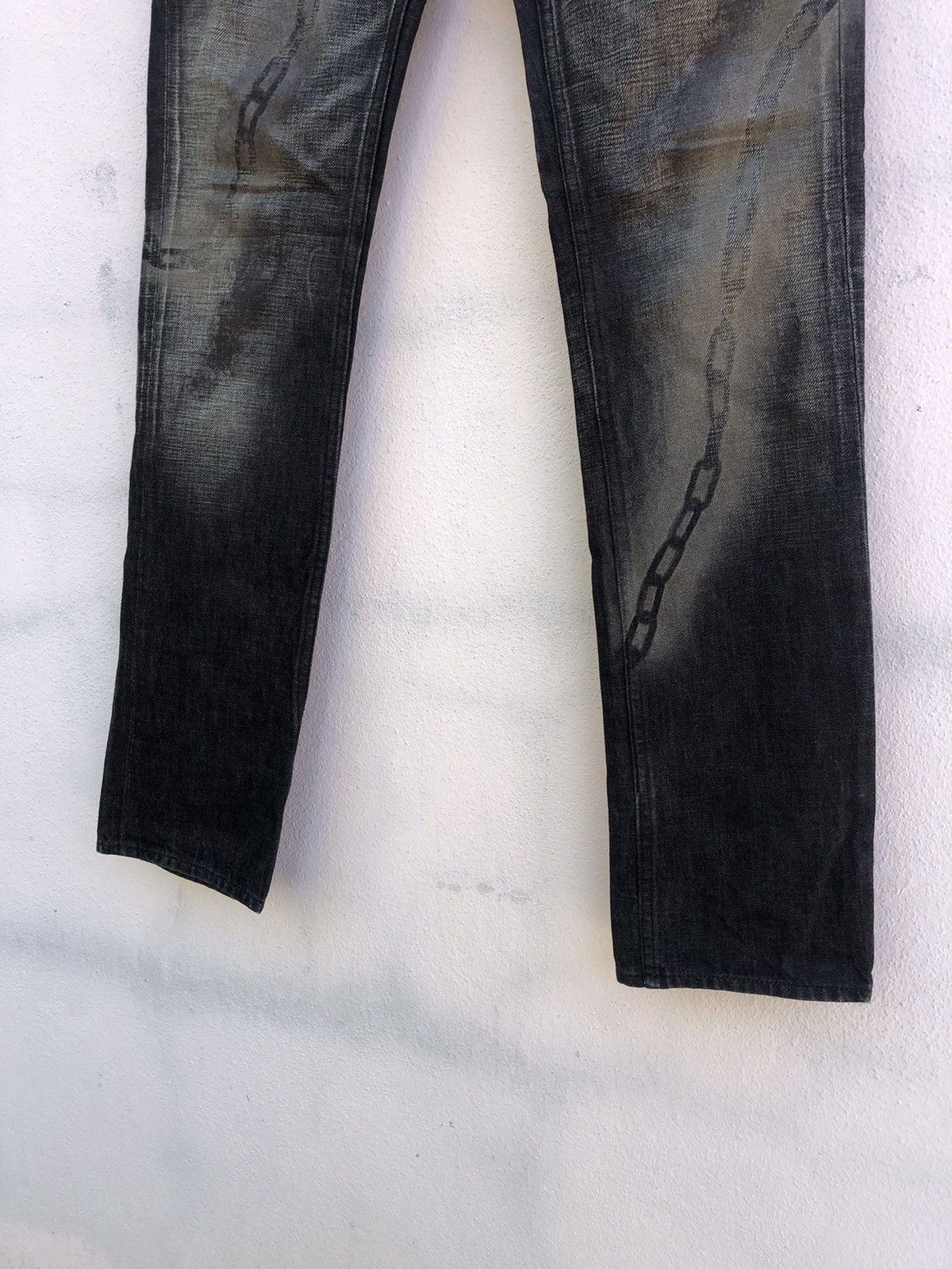 Japanese Brand × Le Grande Bleu (L.G.B.) DeviL’n Bass Printed Chain Zipper Jeans Size US 33 - 5 Thumbnail