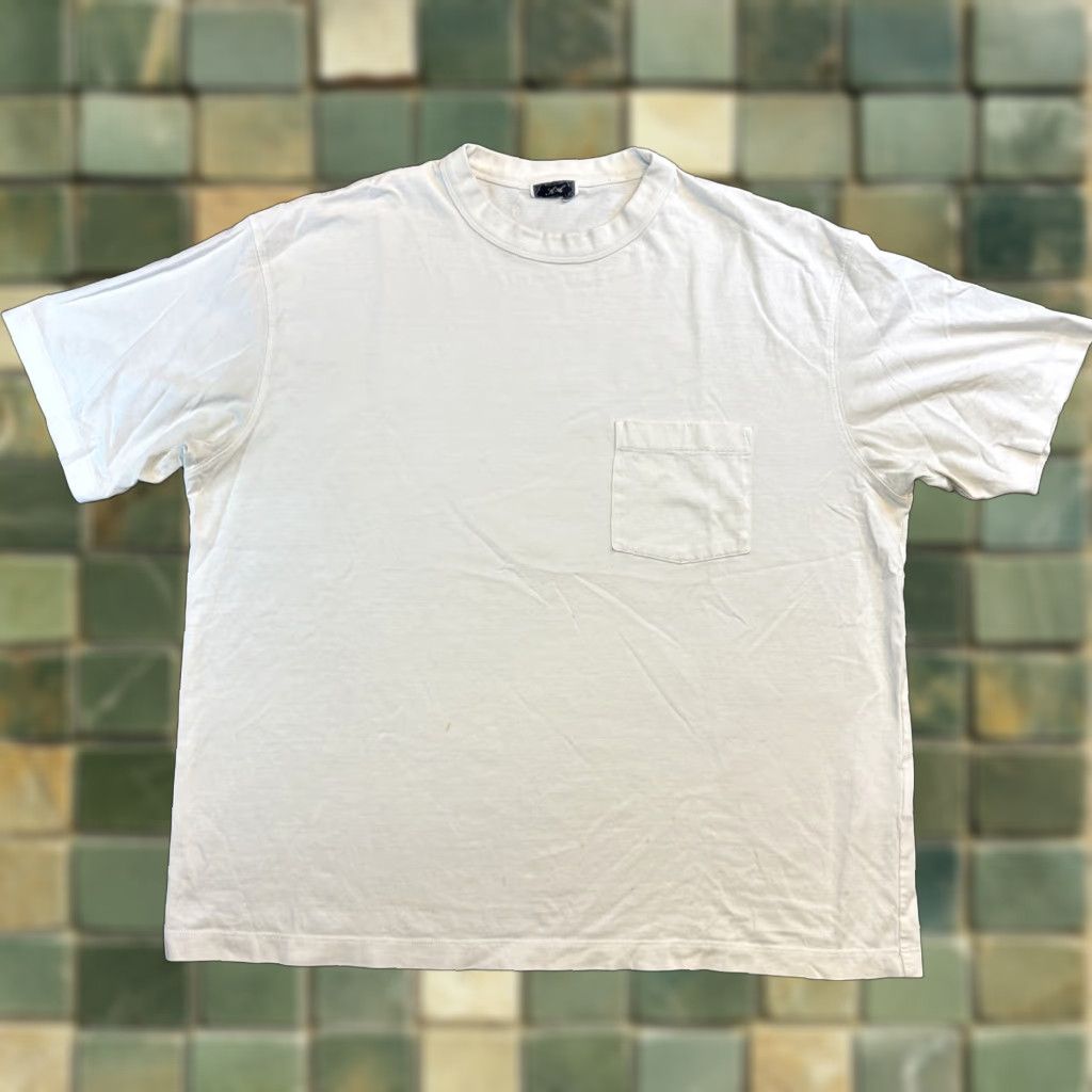 Kith KITH Short Sleeve Pocket Tee T-Shirt Mens Size M White Cotton Blend Crew Neck Distressed Relaxed Oversized Regular Size US M / EU 48-50 / 2 - 1 Thumbnail