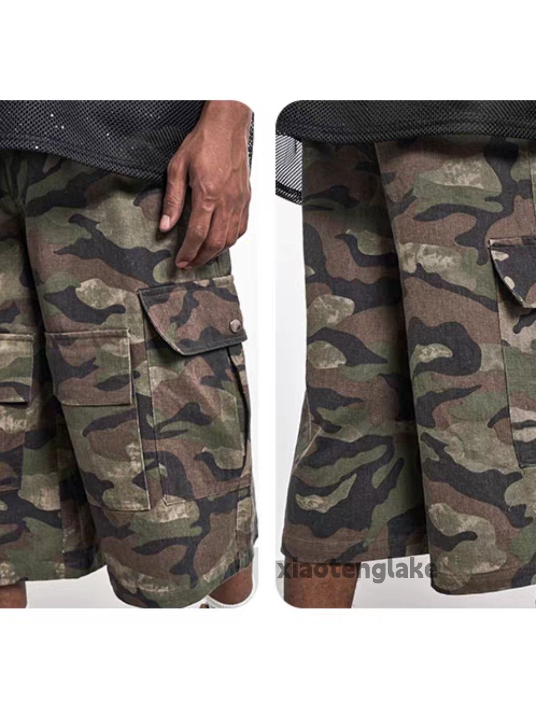 Vintage Unisex utility loose baggy skate hiphop cargo shorts Size US 34 / EU 50 - 7 Thumbnail