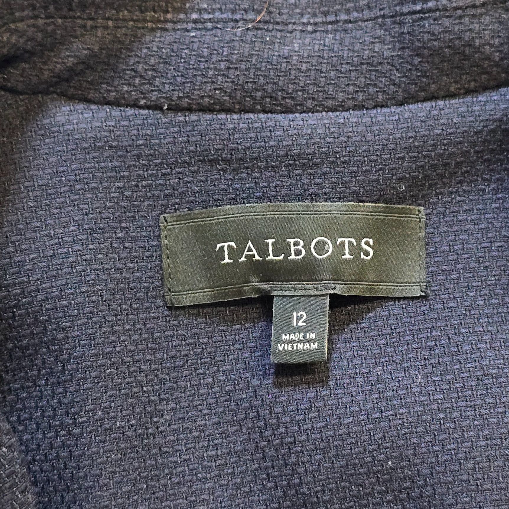 Talbots Talbots Blazer Womens Size 12 Blue One Button Long Sleeve Career Casual Jacket Size XL / US 12-14 / IT 48-50 - 3 Thumbnail