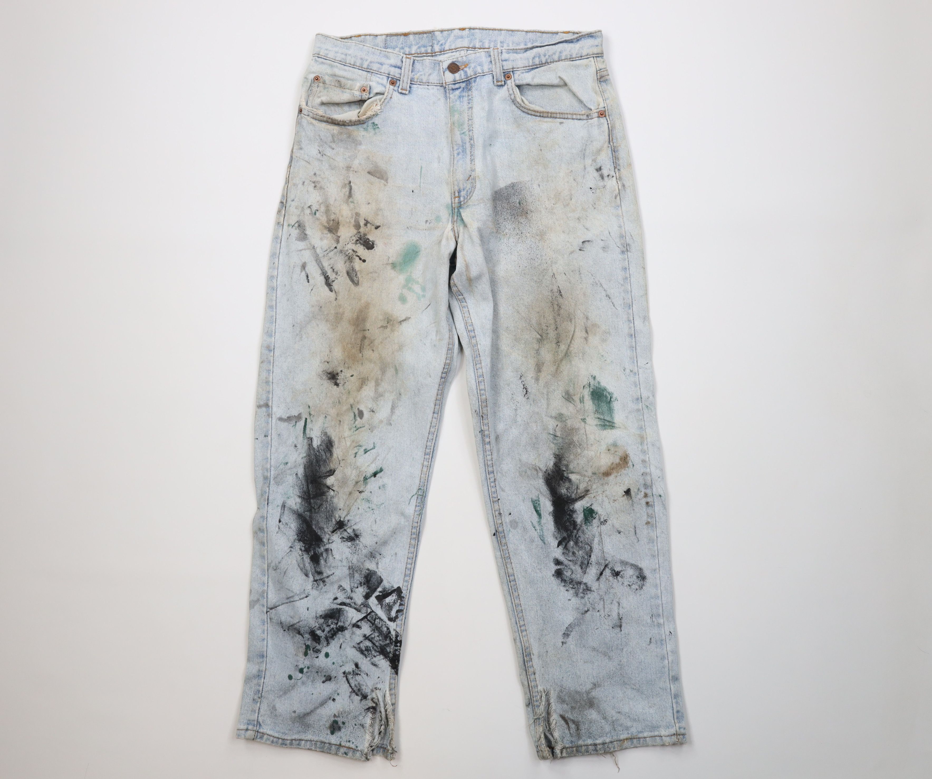 Levi's Vintage 90s Levis 554 Relaxed Fit Denim Jeans Blue USA Size US 34 / EU 50 - 1 Thumbnail