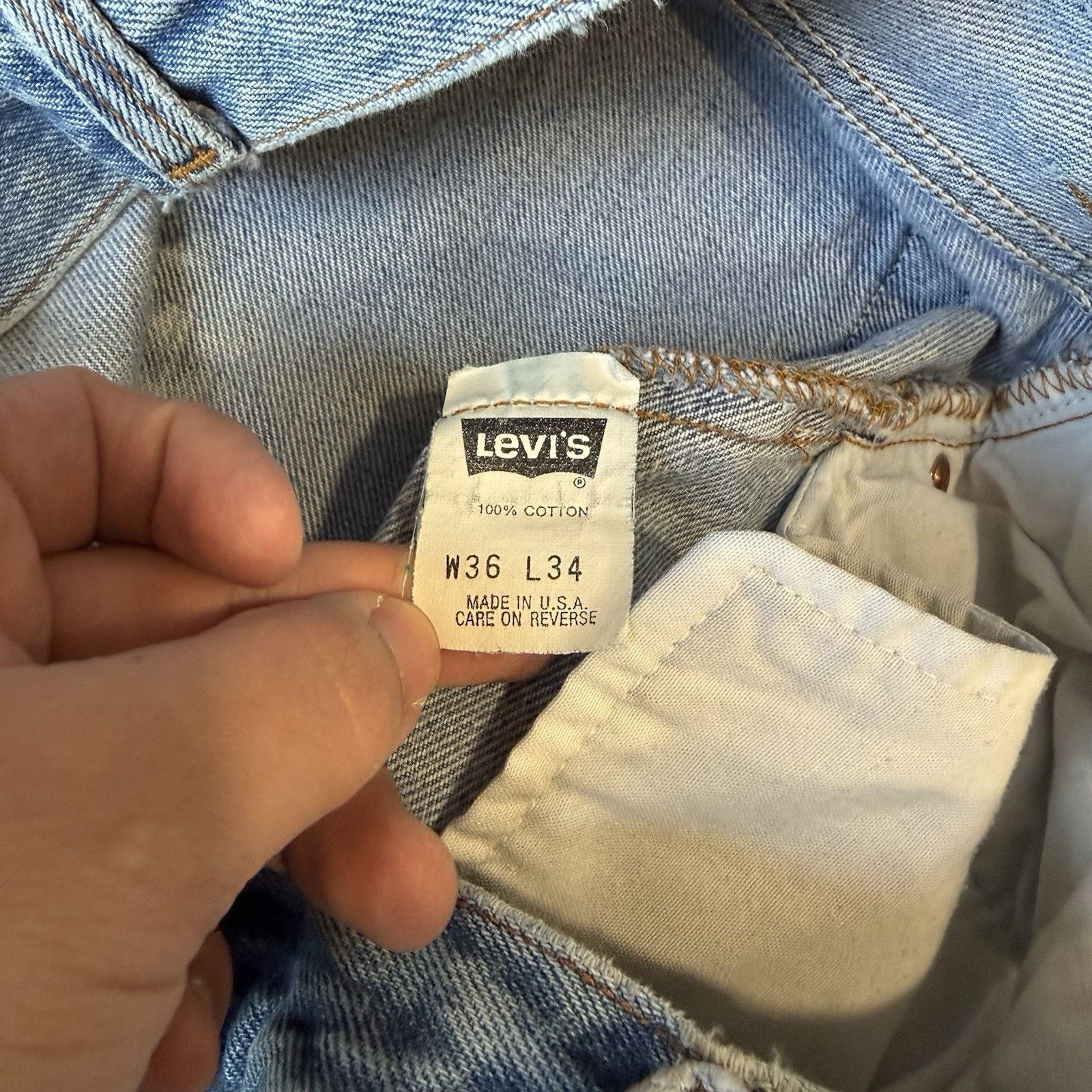 Levi's Vintage Levis 501 Jeans 32 Straight Leg 80s Denim Workwear Size US 32 / EU 48 - 9 Thumbnail