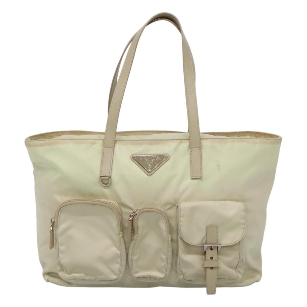 Prada PRADA Tote Bag Nylon Ivory Silver Size ONE SIZE - 2 Thumbnail