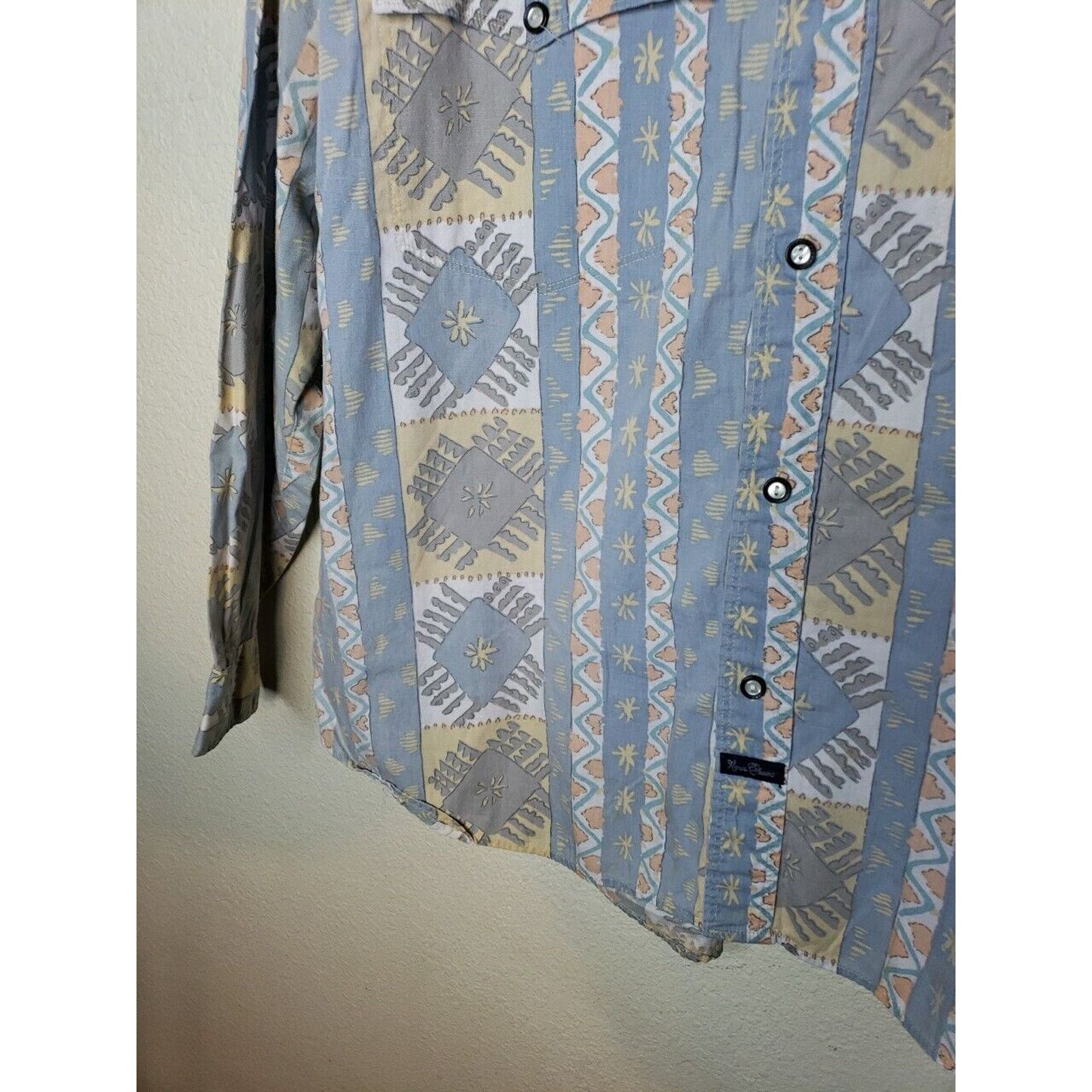 Other Vintage 90s International News Abstract Button Shirt MEDIUM Size US M / EU 48-50 / 2 - 7 Thumbnail
