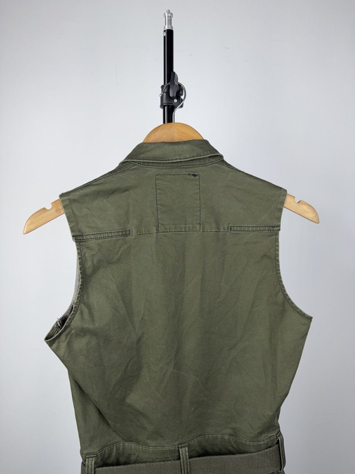 G-Star × Vintage G-Star RAW Belted Utility Shirt Dress Khaki Sleeveless S Size S / US 4 / IT 40 - 8 Thumbnail