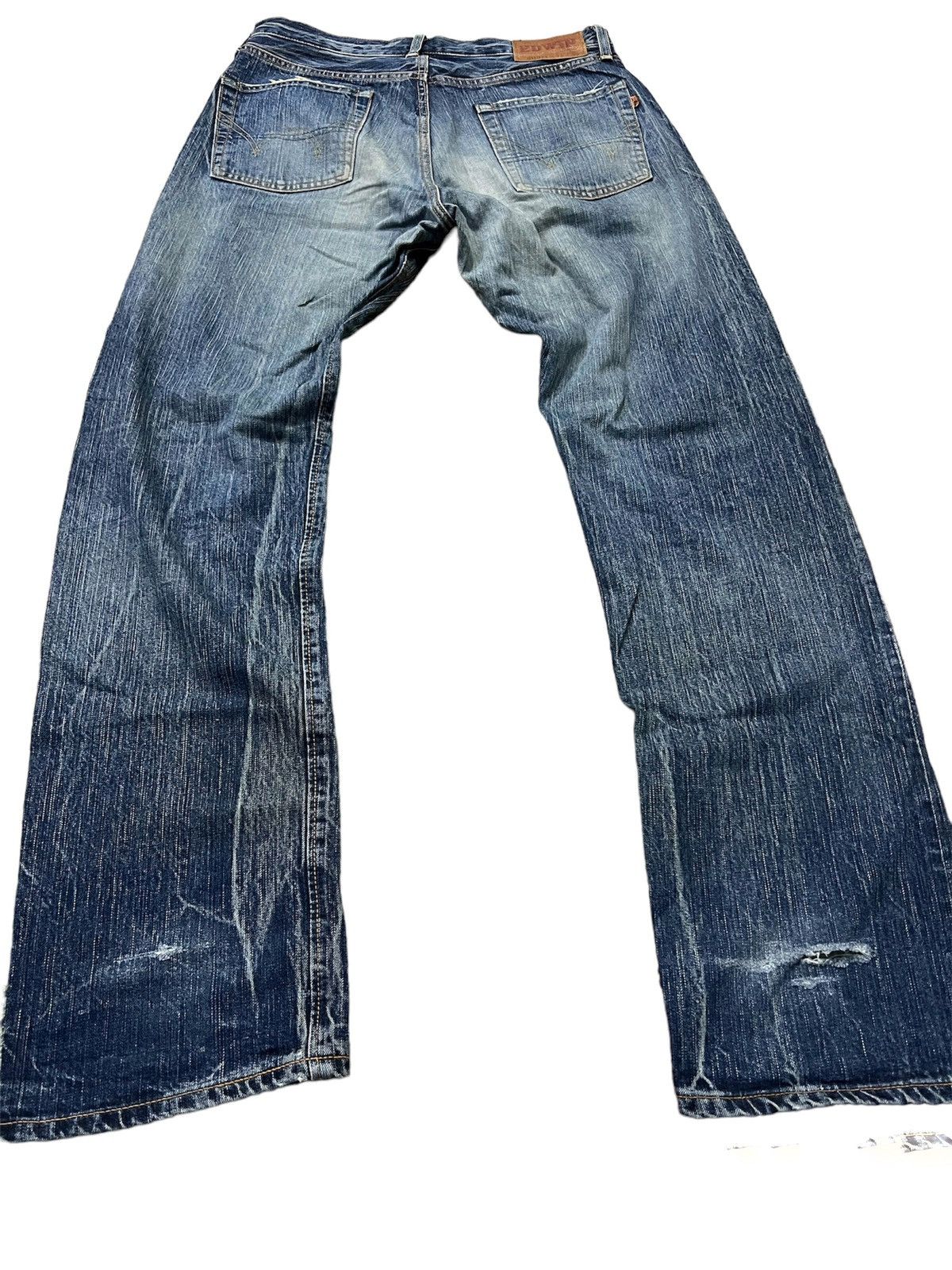 Edwin × Japanese Brand VINTAGE EDWIN 505zx SELVEDGE DISTRESSED DENIM Size US 33 - 2 Thumbnail