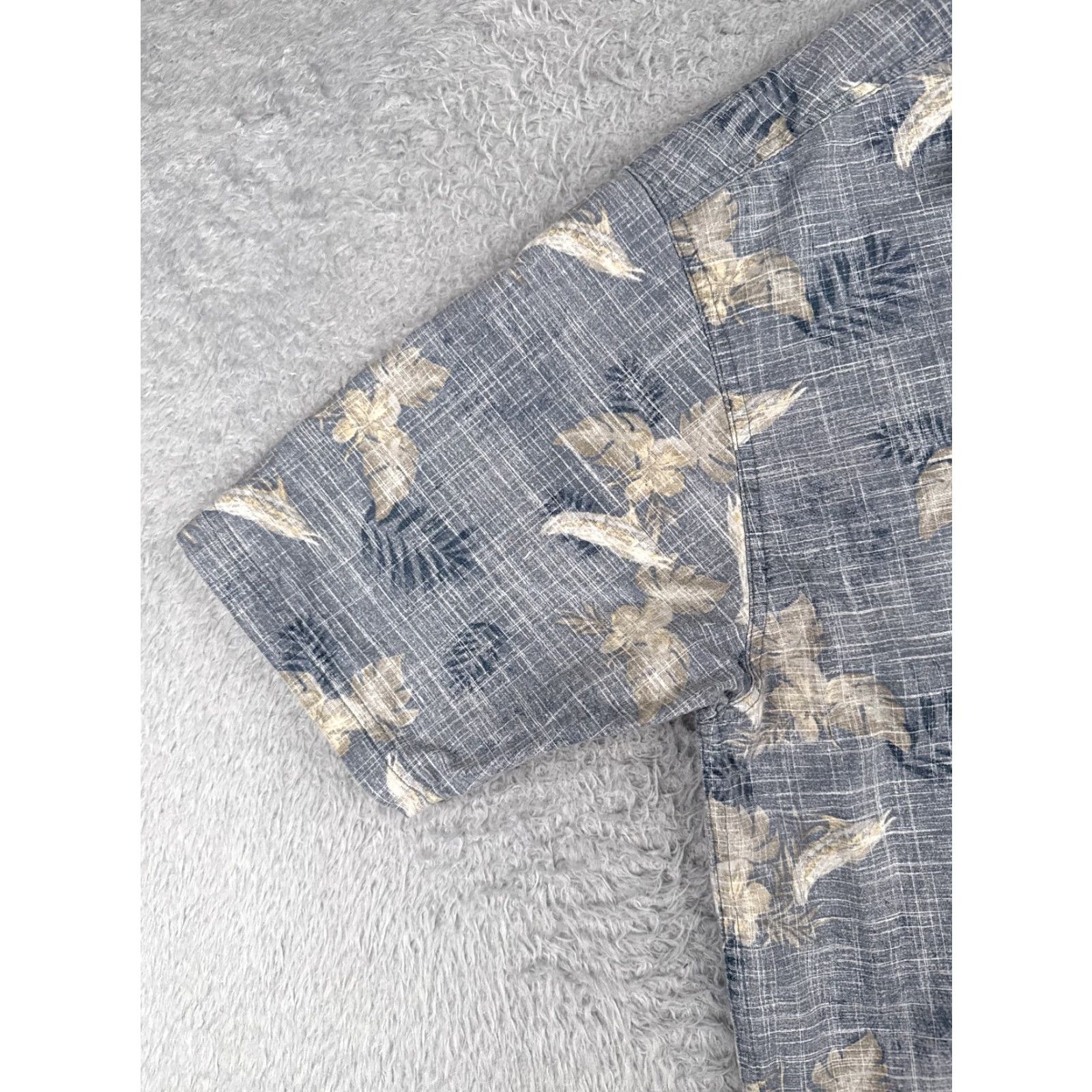 Faded Glory Faded Glory Men Shirt Floral Beig e 100% Cotton Hawaiian Pocket Short Sleeve Button-Up Vintage: No Size US M / EU 48-50 / 2 - 3 Thumbnail