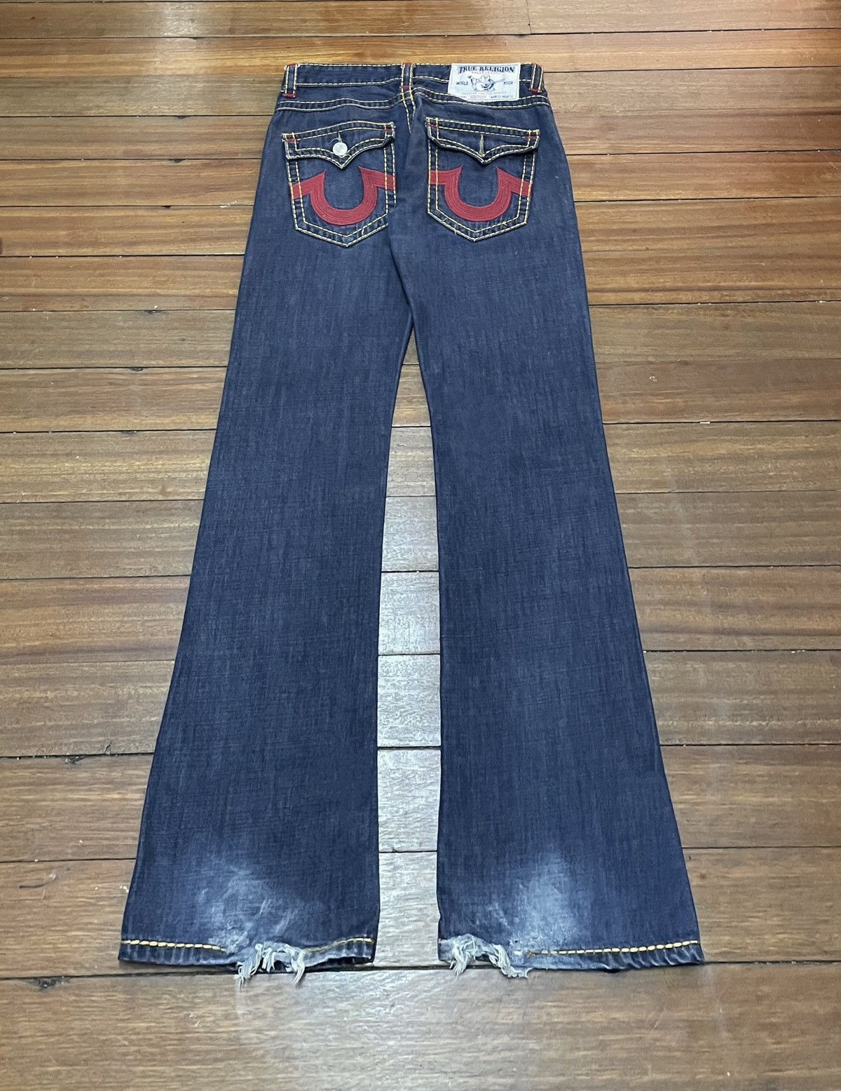 Other Rare Design Vintage Brand True Religion Flared Jeans 1990s Size US 33 - 2 Thumbnail
