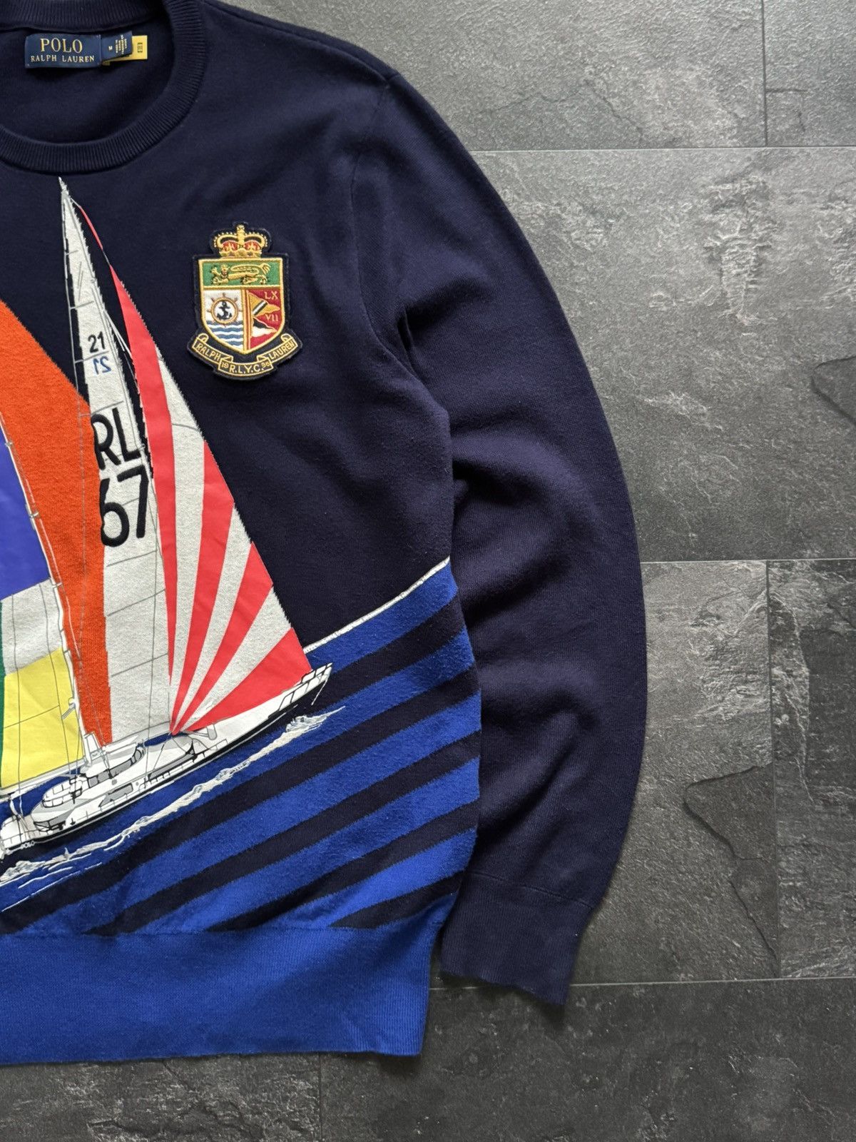 Polo Ralph Lauren POLO RALPH LAUREN Cruise Yacht Club Patch SAILBOAT Sweater Size US M / EU 48-50 / 2 - 2 Thumbnail