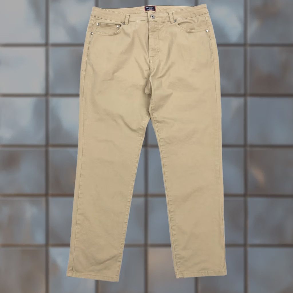 UNTUCKit UNTUCKit Men’s W34 L30 Slim Fit 5-Pocket Chino Pants Tan Khaki Stretch Denim Size US 34 / EU 50 - 1 Thumbnail