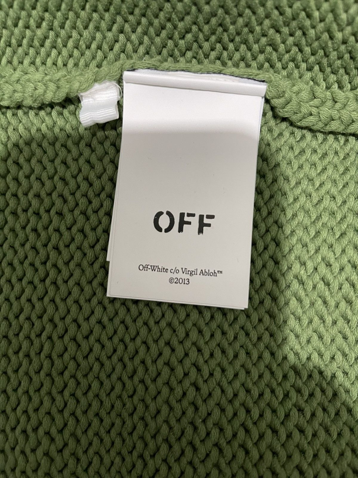 Off-White Off-White V-neck intarsia-knit cardigan Size US XL / EU 56 / 4 - 6 Thumbnail