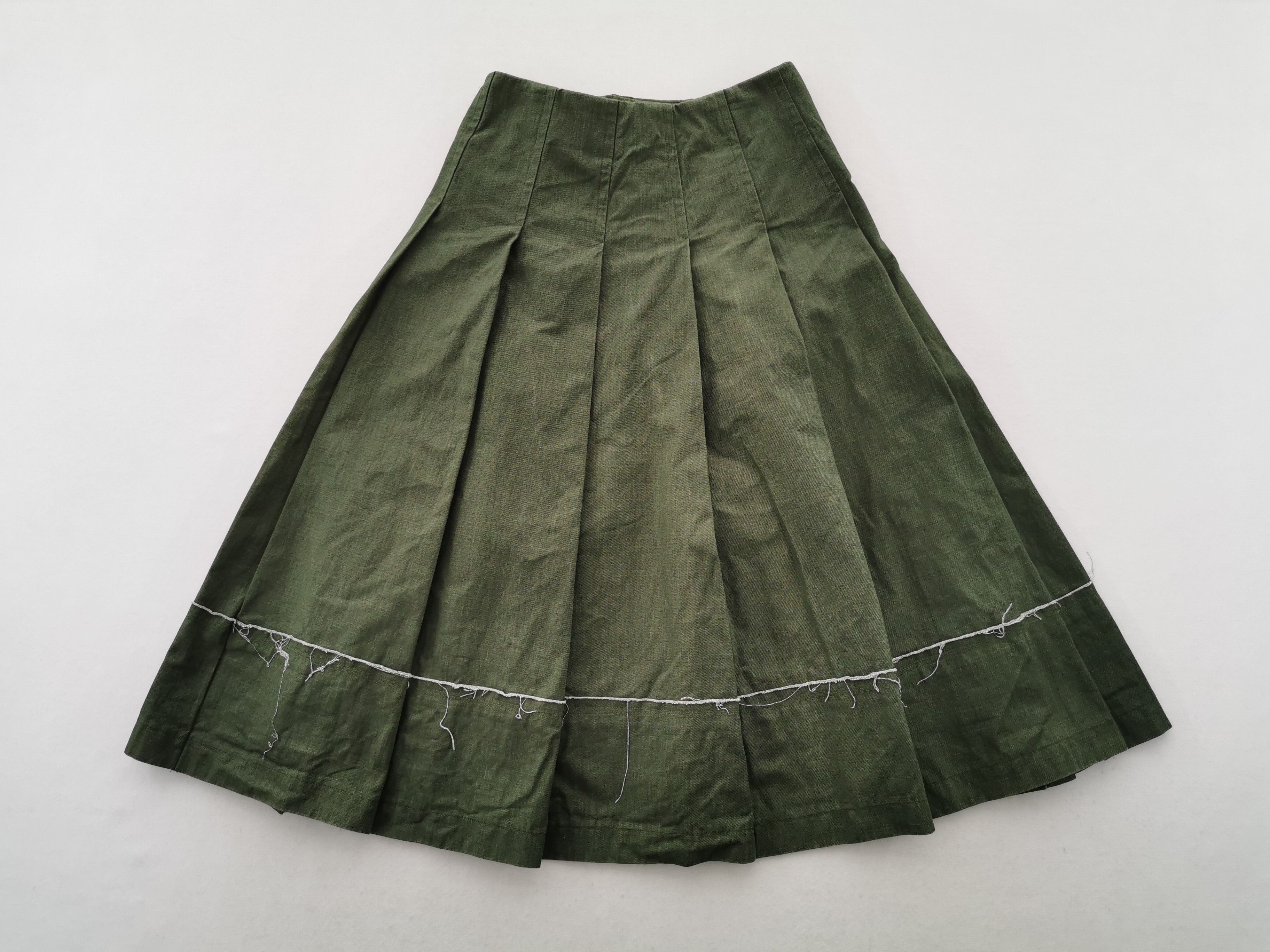 Comme des Garcons Vintage 90s Comme Des Garcons Bondage Green Denim Skirt Size 25" / US 0 / IT 36 - 5 Thumbnail