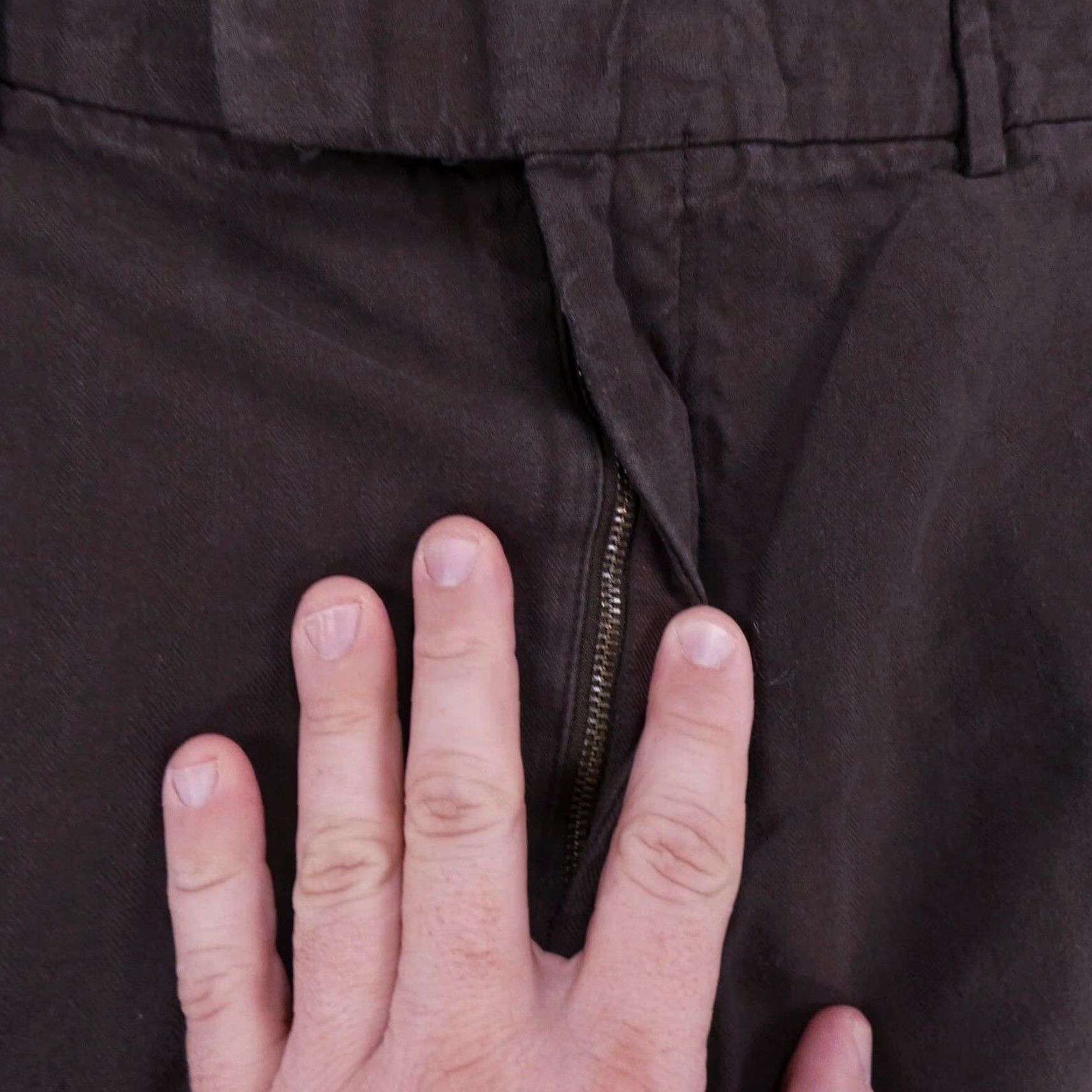 Gap Gap Pants Mens 36x28 Chino Flat Front Brown Casual (Altered) Size US 35 - 6 Thumbnail