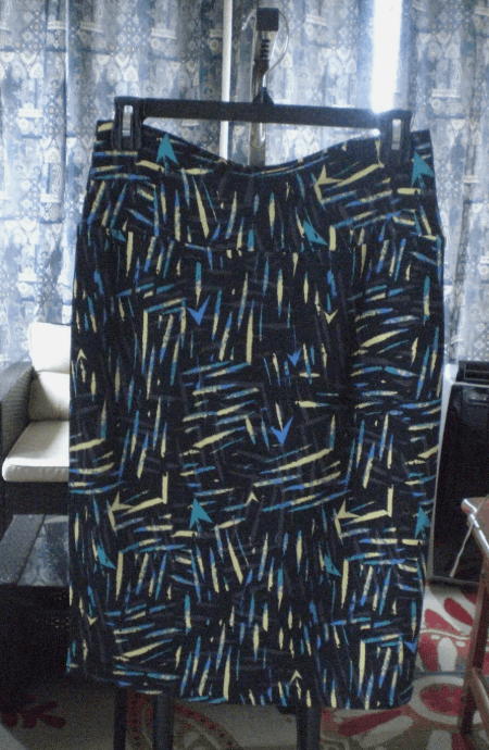 Other LuLRoe Cassie Skirt Black Yellow Green Blue Shapes SMALL Size 27" / US 4 / IT 40 - 1 Thumbnail