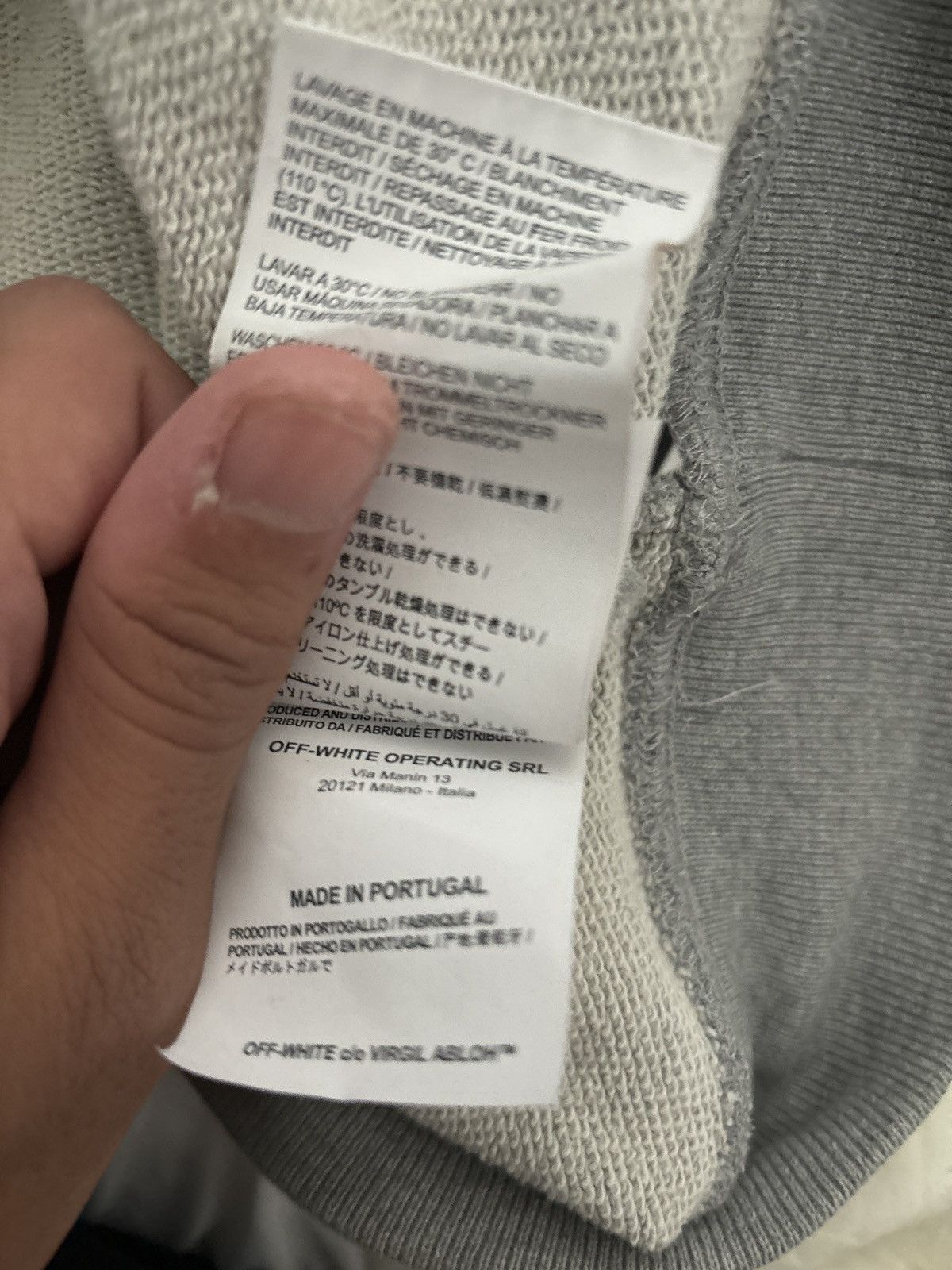Off-White Off white grey and yellow rare hoodie Size US S / EU 44-46 / 1 - 7 Thumbnail