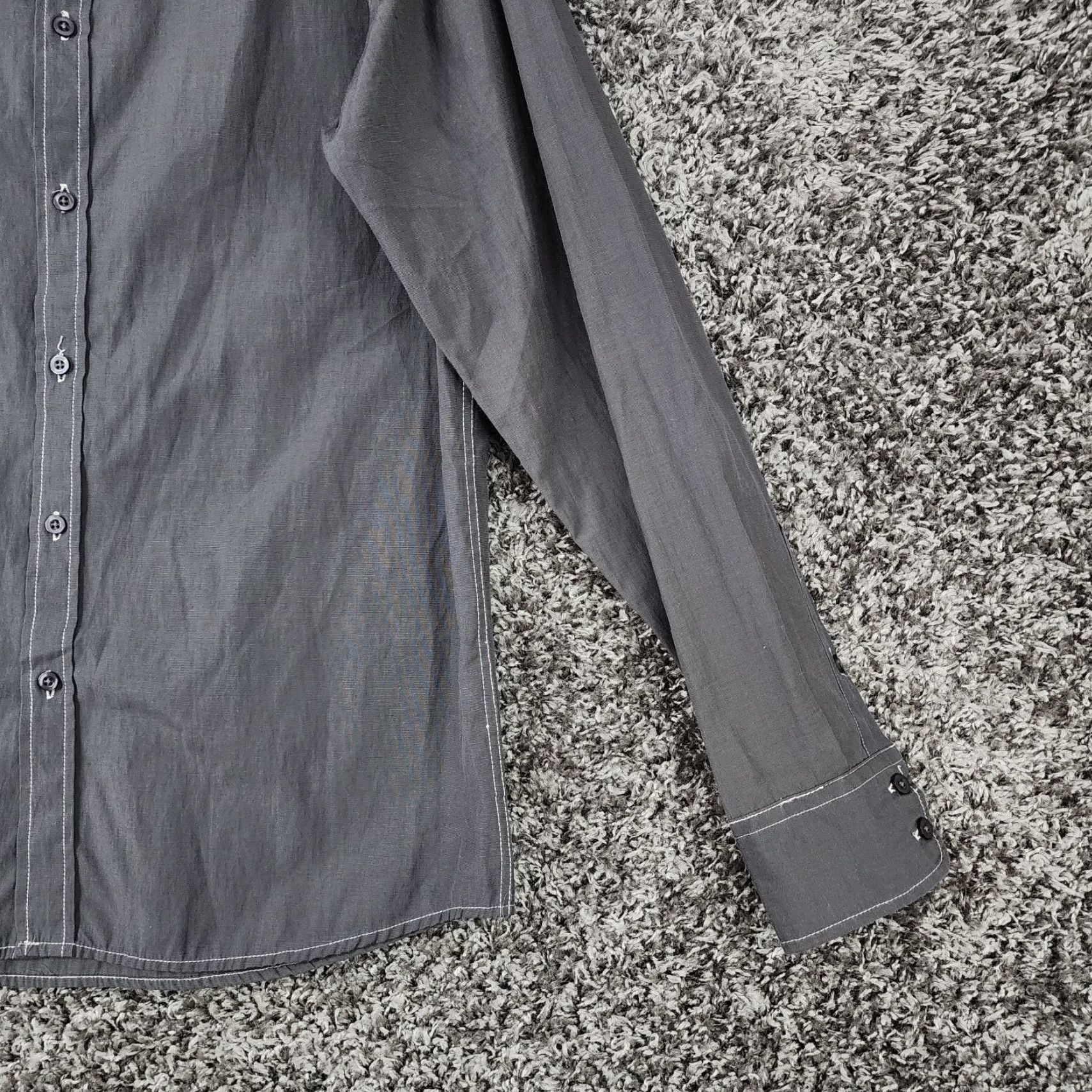 Vintage VINTAGE One 90 Gray Embroidered Long Sleeve Button-Up Shirt Men’s Size L Size US L / EU 52-54 / 3 - 2 Thumbnail