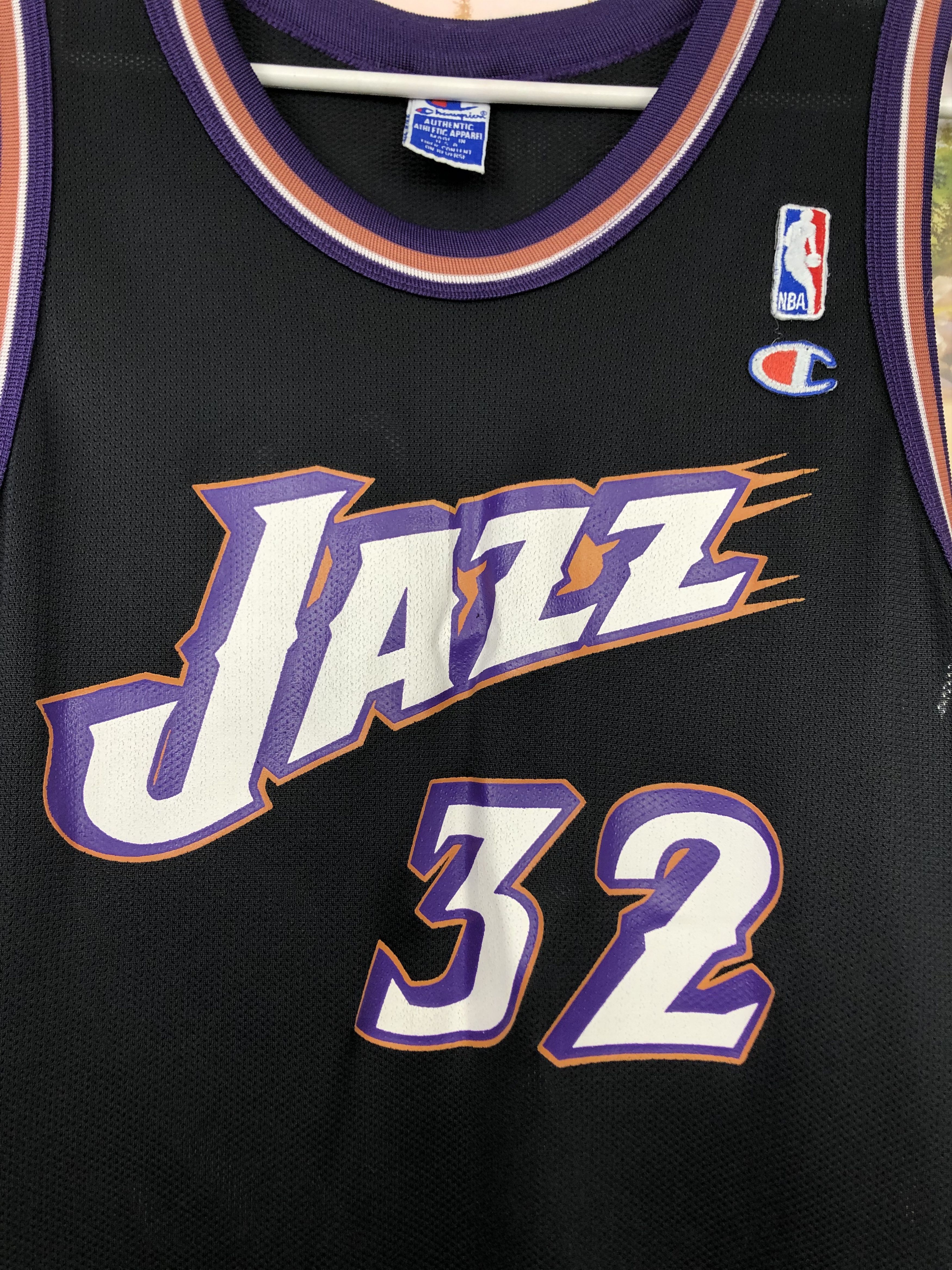 Champion Vintage 90s NBA Karl Malone Utah Jazz Champion Jersey Size US L / EU 52-54 / 3 - 3 Thumbnail