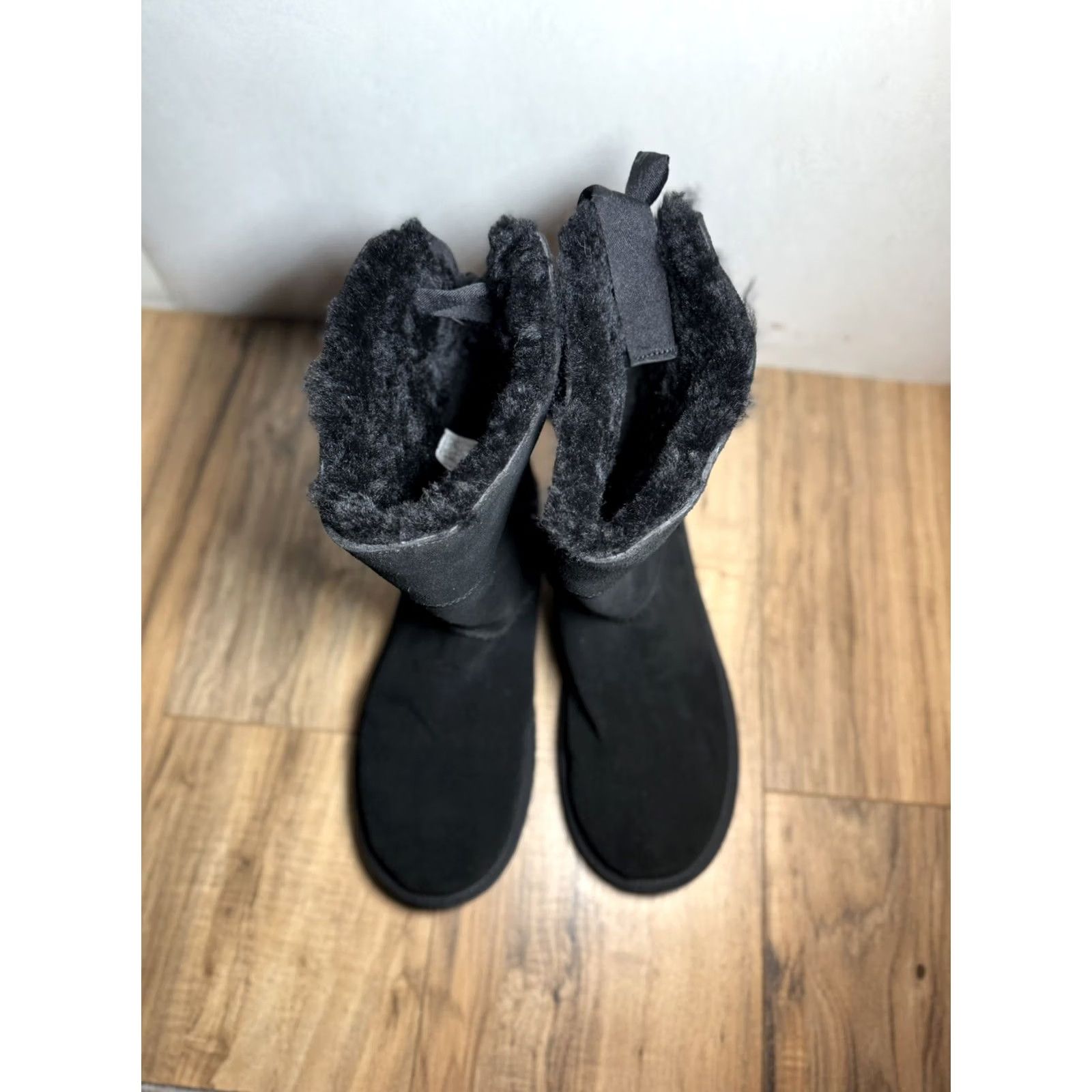 Vintage KOOLABURRA BY UGG Delene Mini BLACK BOOTS WOMAN’S Size 10 Suede Faux Fur Lining EVA Outsole M 41 EU 8 UK Vintage No Size US 8 / IT 38 - 6 Thumbnail