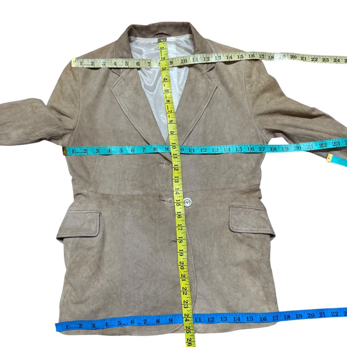 Jil Sander Jil Sander Suede Leather Blazer Jacket Beige Size XS / US 0-2 / IT 36-38 - 18 Thumbnail