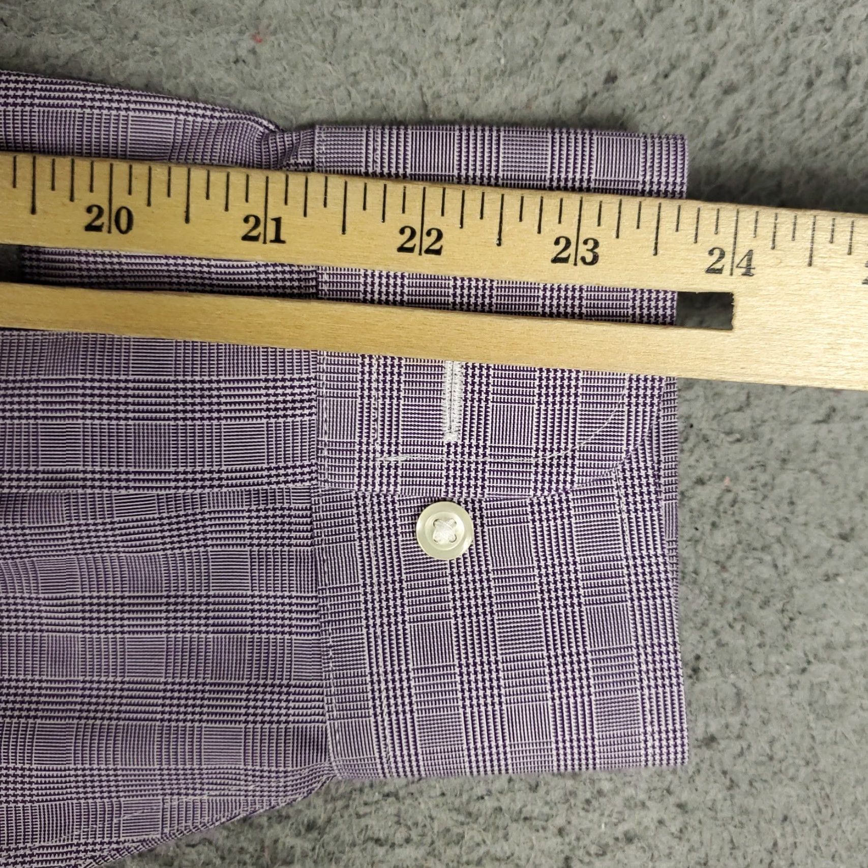 Brooks Brothers Brooks Brothers Shirt Mens 15.5 Purple Plaid Regent Button Up Long Sleeve Cotton Non-Iron Pockets Size 40R - 6 Thumbnail