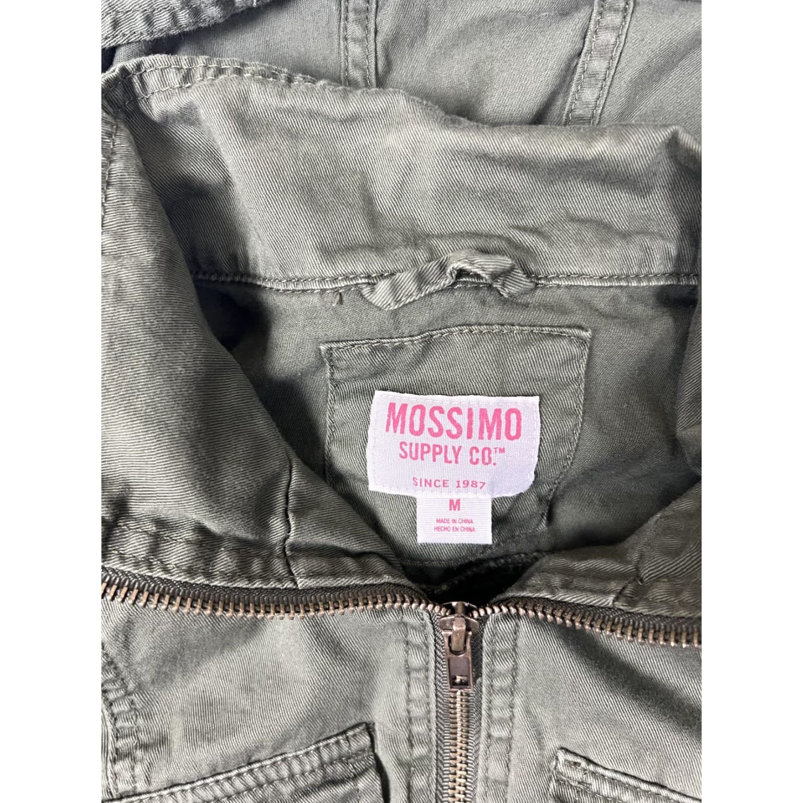 Mossimo Mossimo Supply Co Jacket Womens M Green Hooded Anorak Utility Zip Field Jacket/Coat Size M / US 6-8 / IT 42-44 - 2 Thumbnail