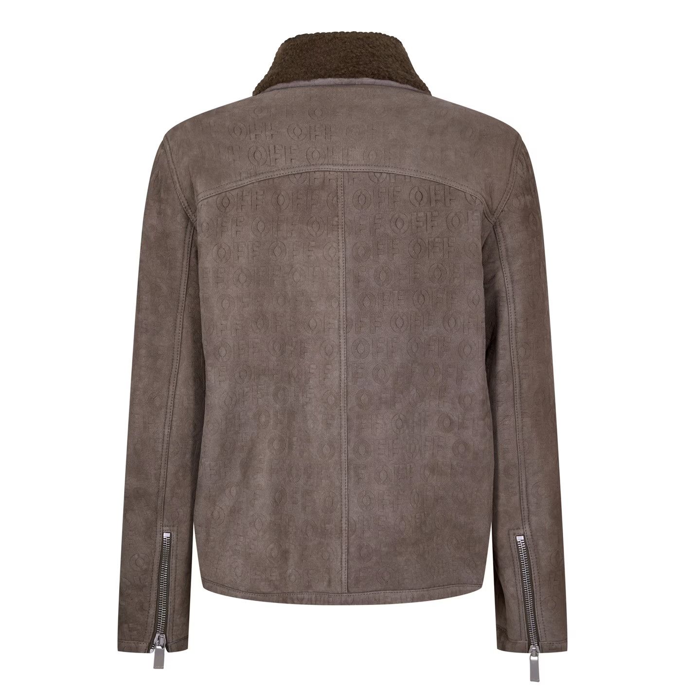Off-White o1g2r1mq0326 Blouson Sheepskin Shearling Jacket in Brown Size US L / EU 52-54 / 3 - 2 Thumbnail