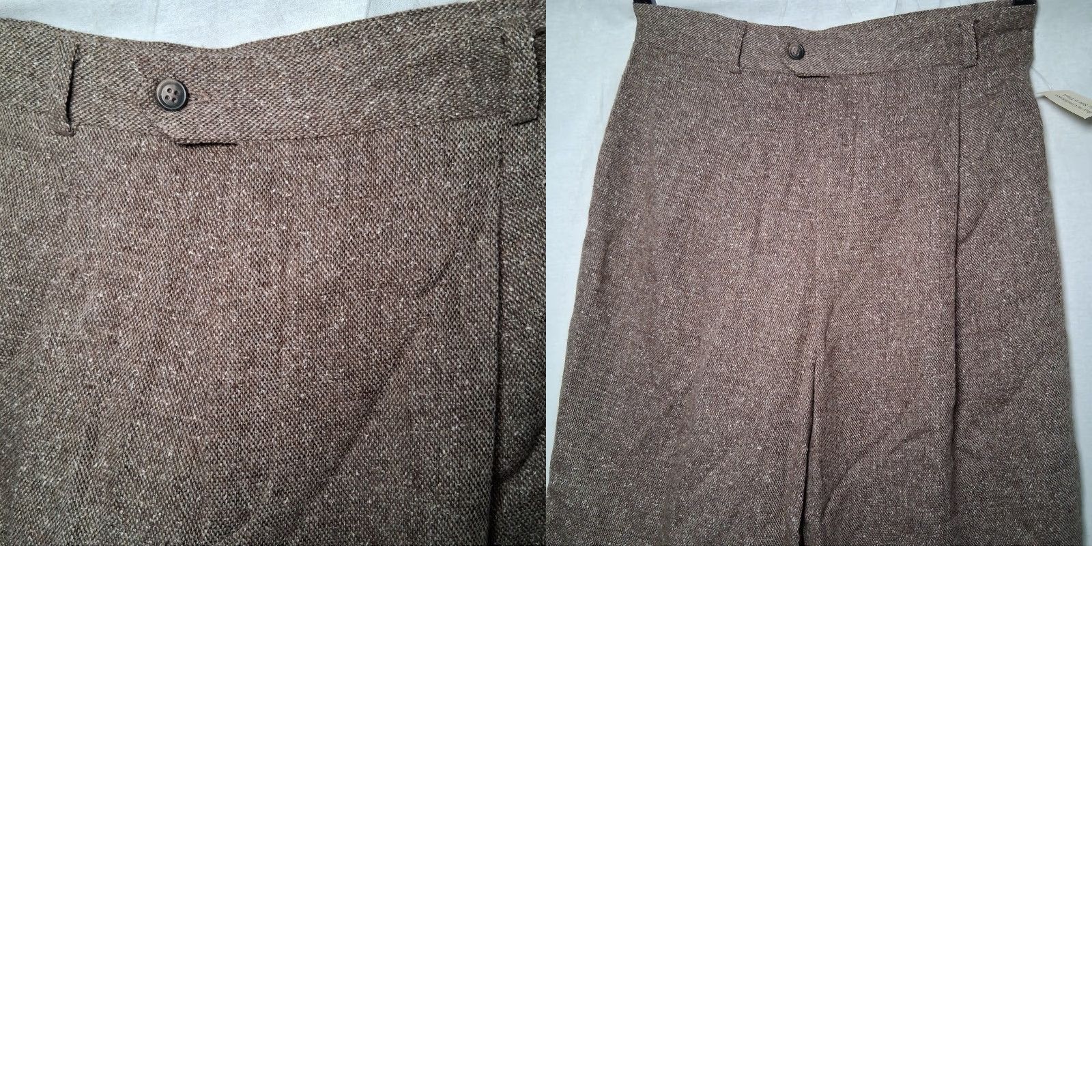 Vintage VINTAGE B. Moss Pants Dress Pants Tweed Wool Blend 12 Petite Brown Pleated Lined Speckled Office Wear Ladies Women’s Size 34" / US 12 / IT 48 - 10 Thumbnail