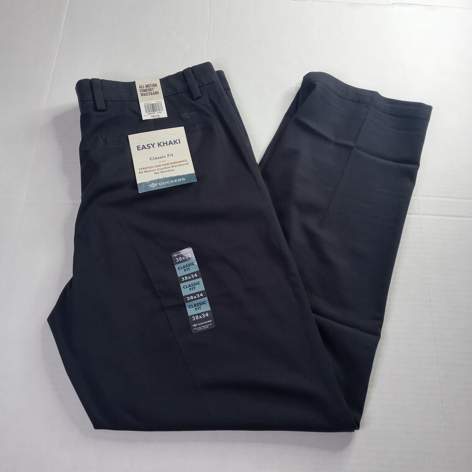 Dockers Dockers Easy Khakis Pants Mens 38x34 Black Classic Fit Size US 38 / EU 54 - 1 Thumbnail